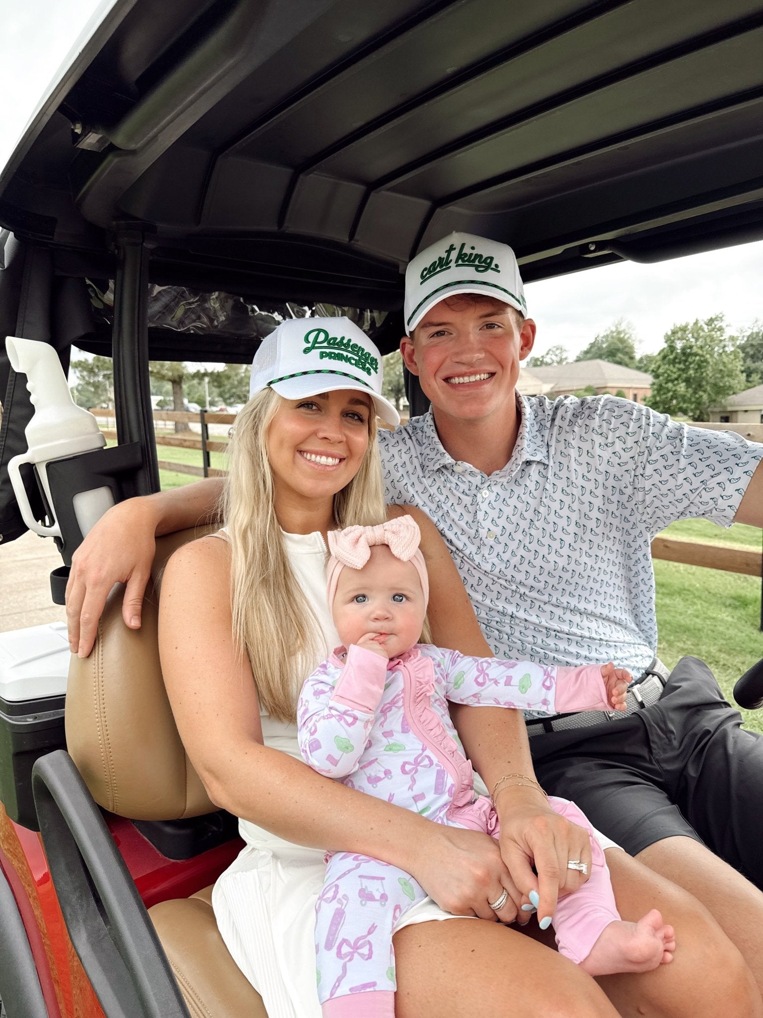 KenzKustomz Couples Golf Hat - White Vintage Trucker Hat