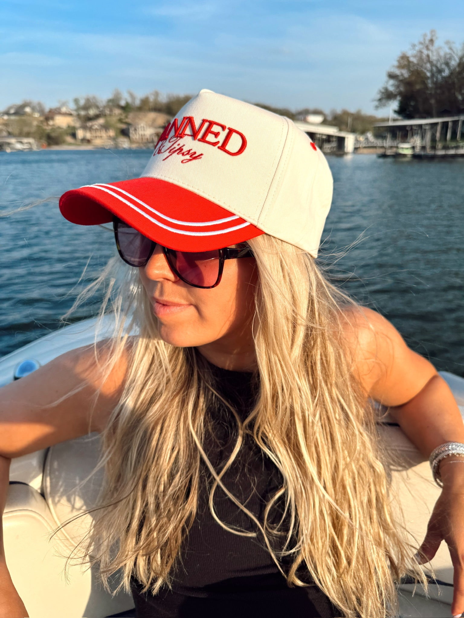 KenzKustomz Tanned & Tipsy - Red Vintage Trucker Hat