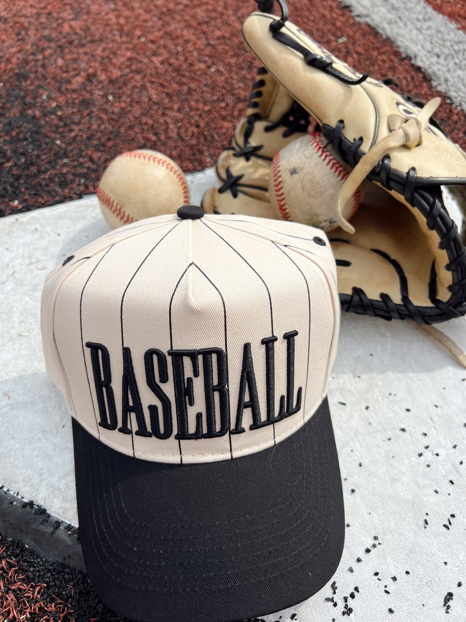 KenzKustomz Baseball - Black Stripe Vintage Trucker Hat