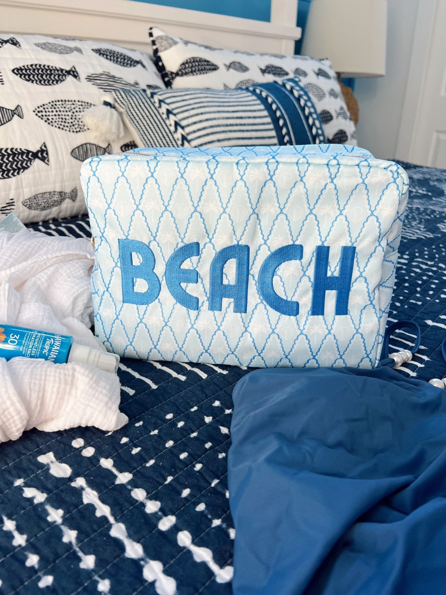 KenzKustomz Beach - Blue Palms XL Bag