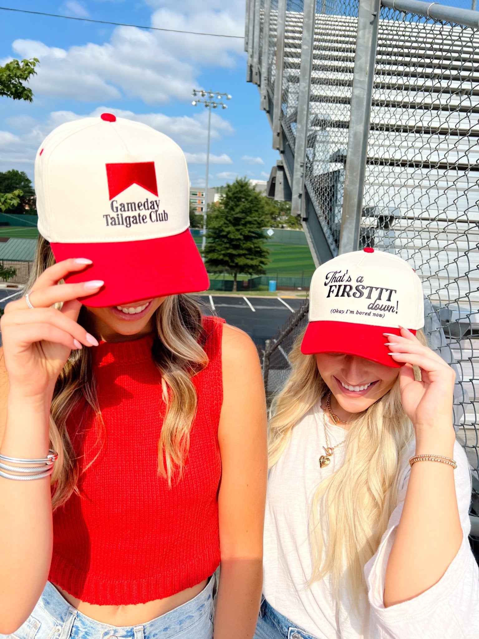 KenzKustomz Gameday Tailgate Club - Red Vintage Trucker Hat