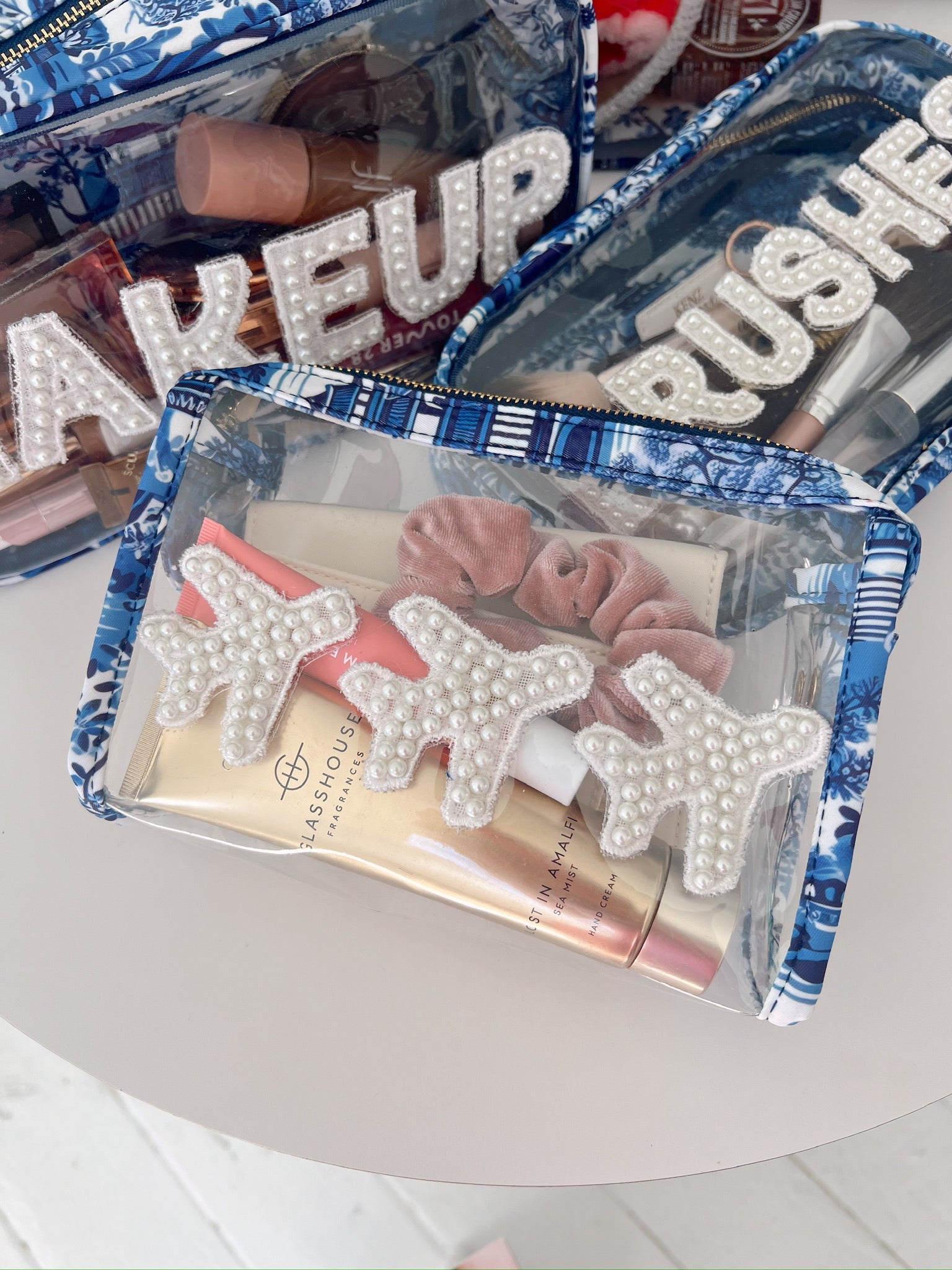 KenzKustomz Airplanes Clear Snap Pouch