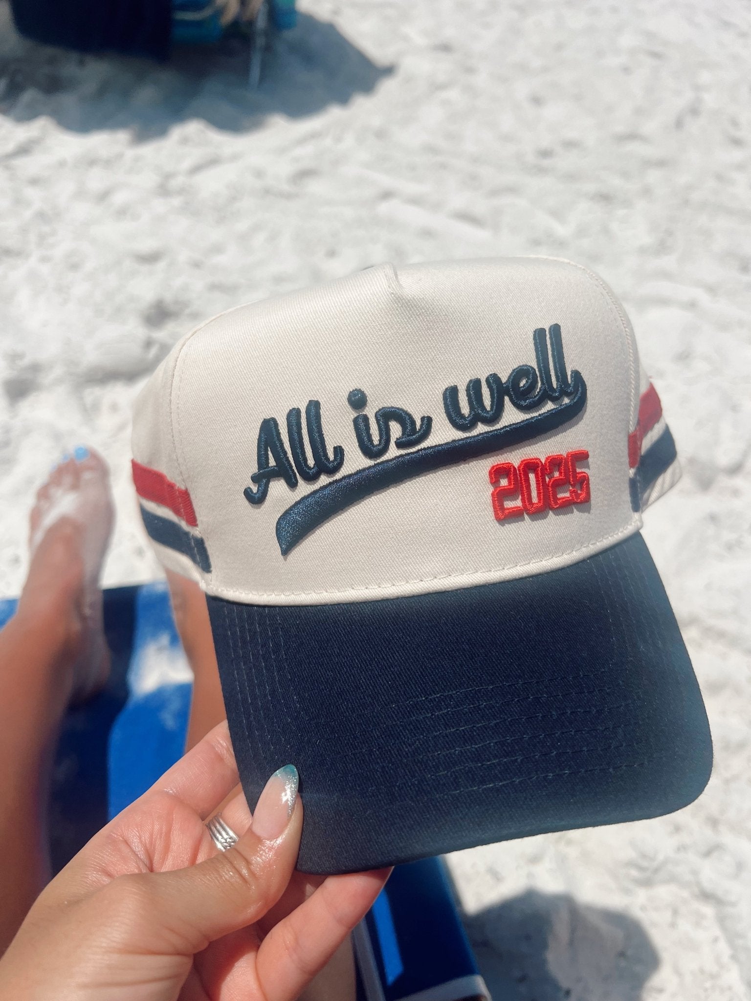KenzKustomz All is Well - Navy Vintage Trucker Hat