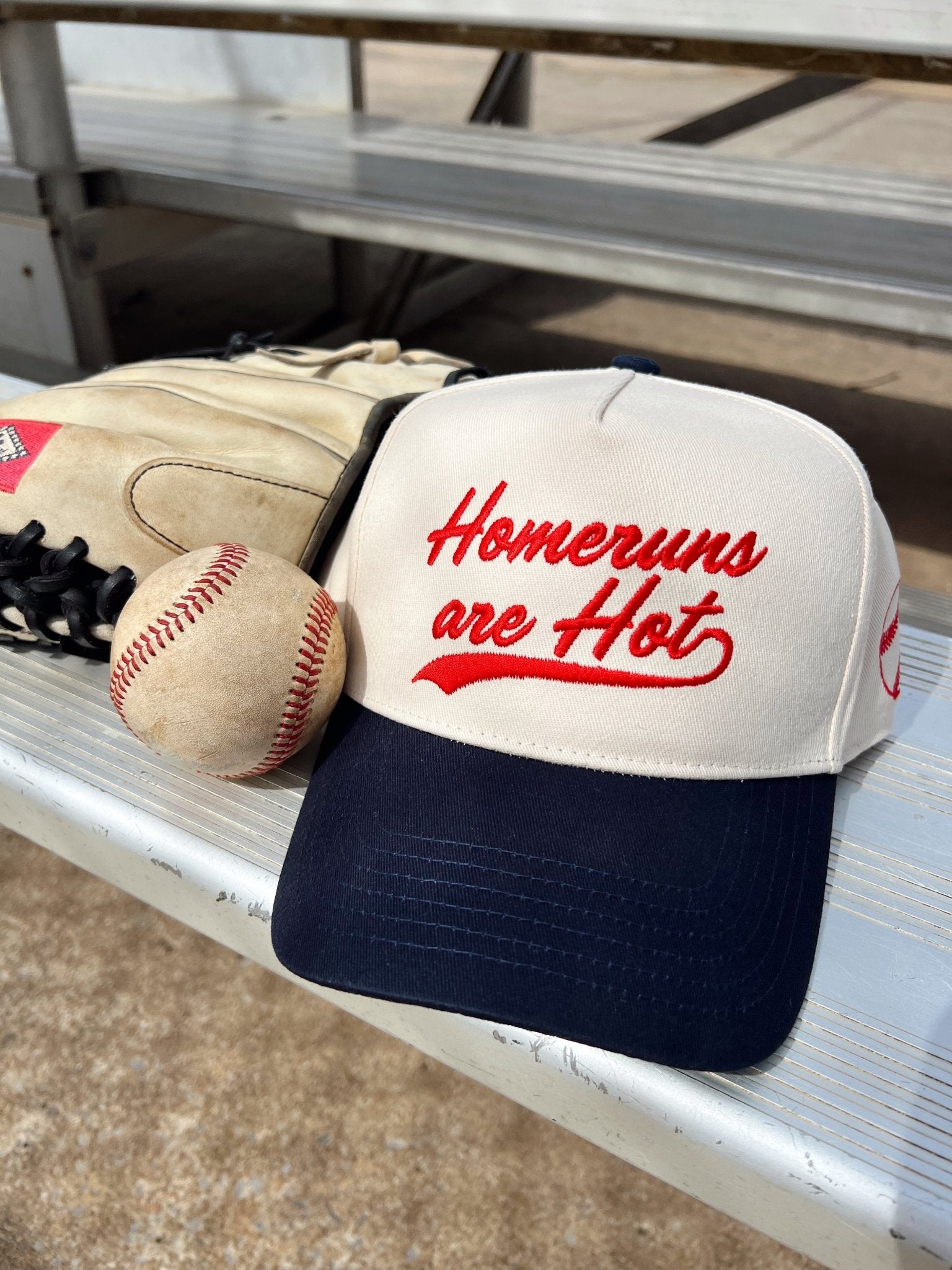 KenzKustomz Homeruns are Hot - Navy Vintage Trucker Hat