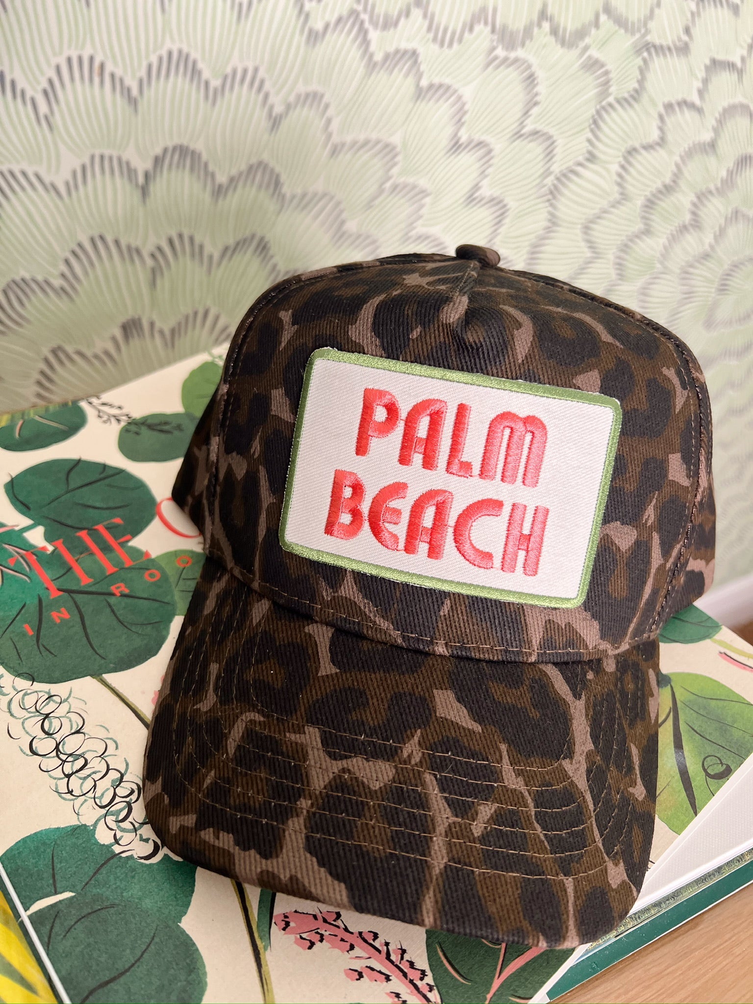 KenzKustomz Palm Beach - Leopard Vintage Trucker Hat