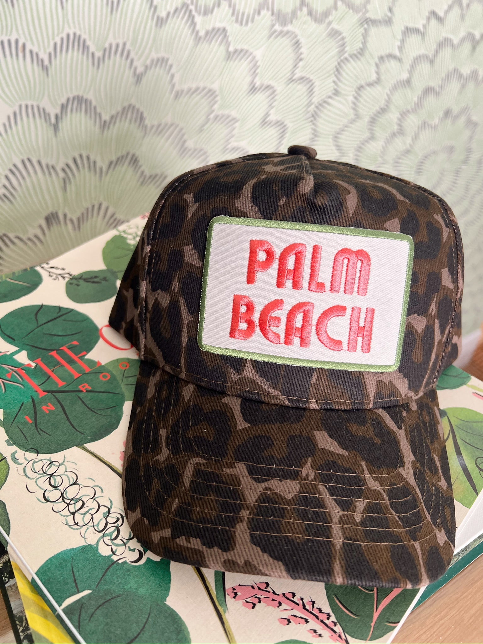 KenzKustomz Palm Beach - Leopard Vintage Trucker Hat
