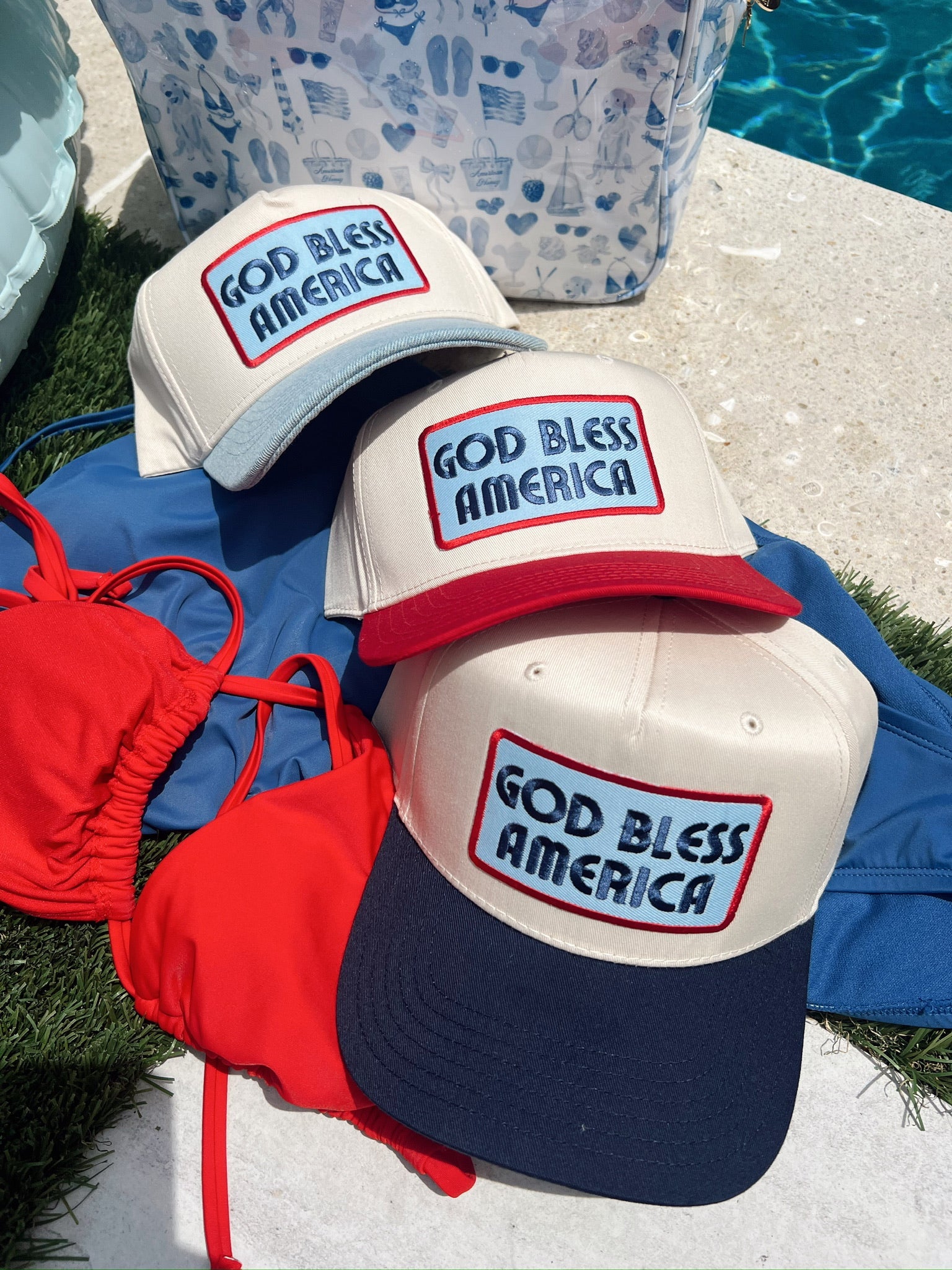 KenzKustomz God Bless America - Vintage Trucker Hat