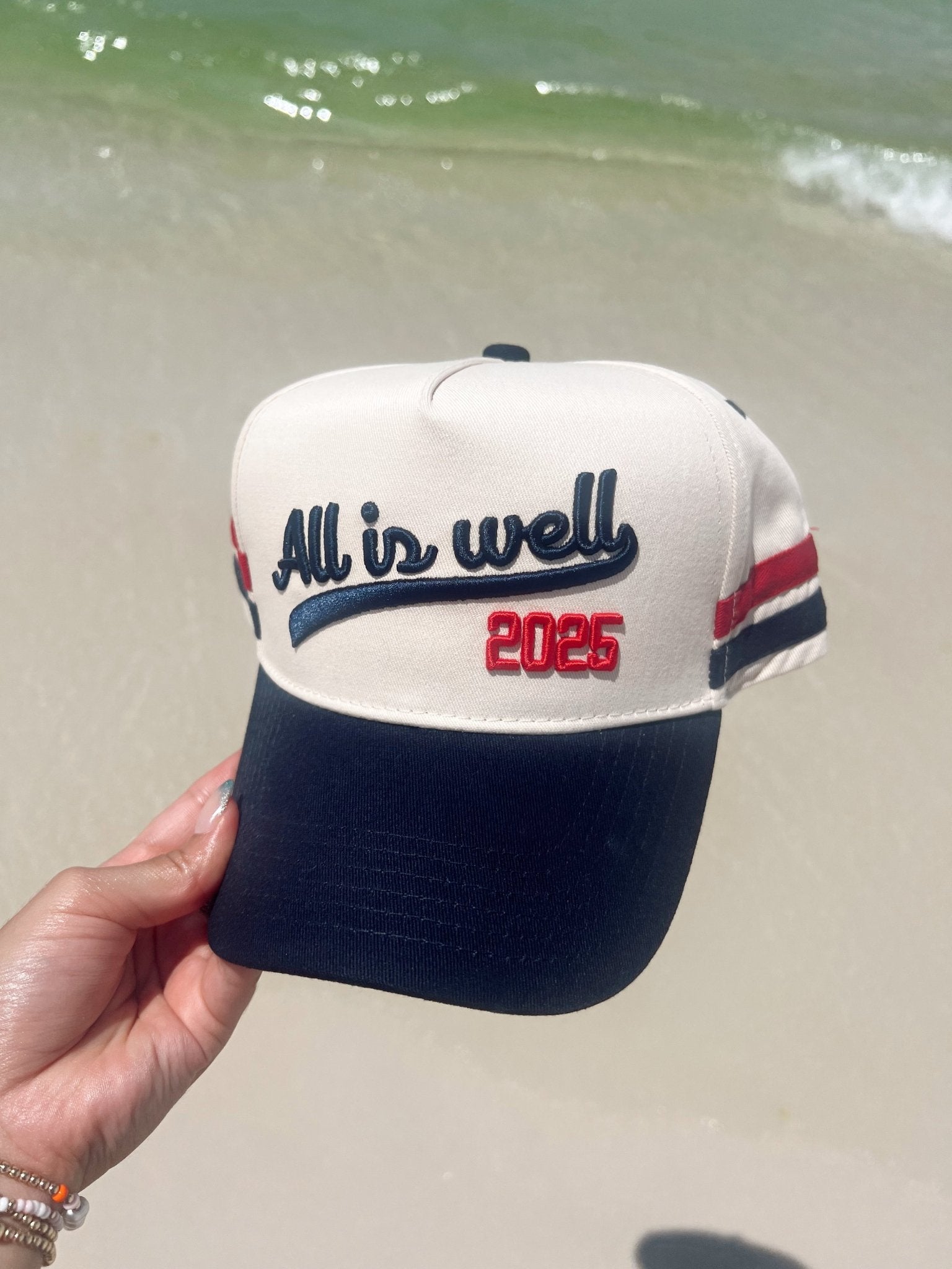 KenzKustomz All is Well - Navy Vintage Trucker Hat