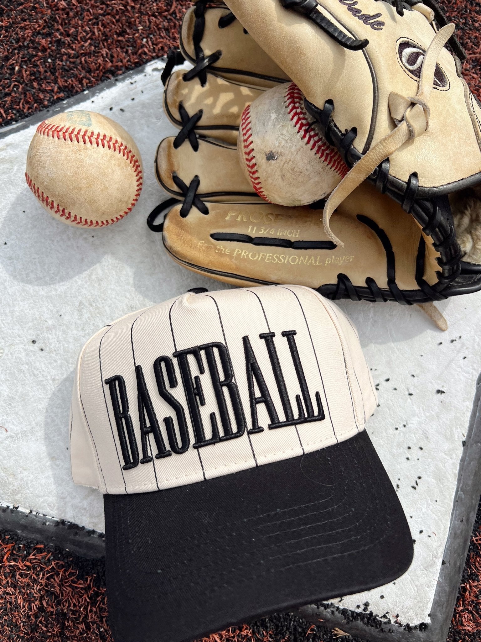 KenzKustomz Baseball - Black Stripe Vintage Trucker Hat