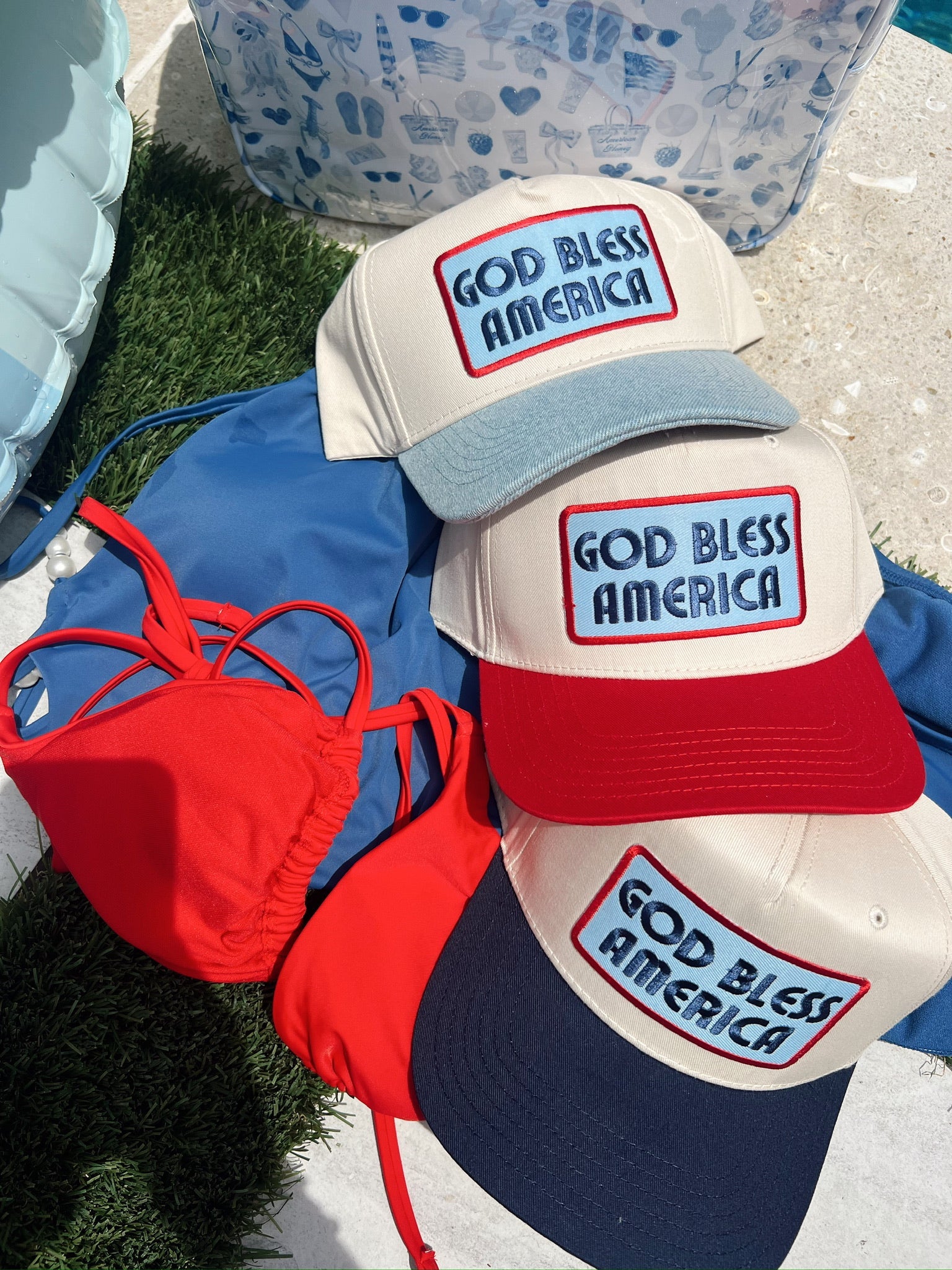 KenzKustomz God Bless America - Vintage Trucker Hat