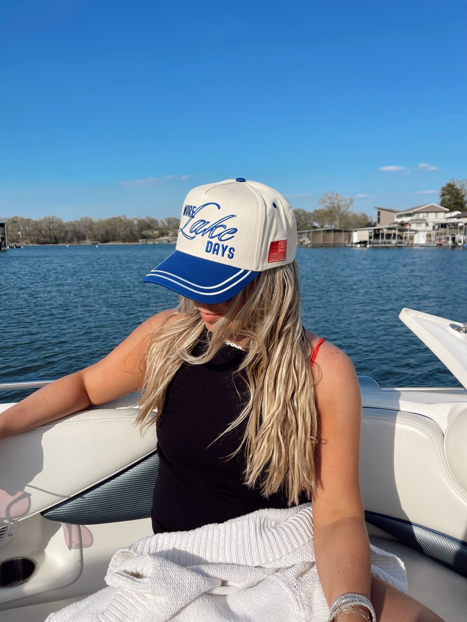 KenzKustomz More Lake Days - Royal Blue Vintage Trucker Hat