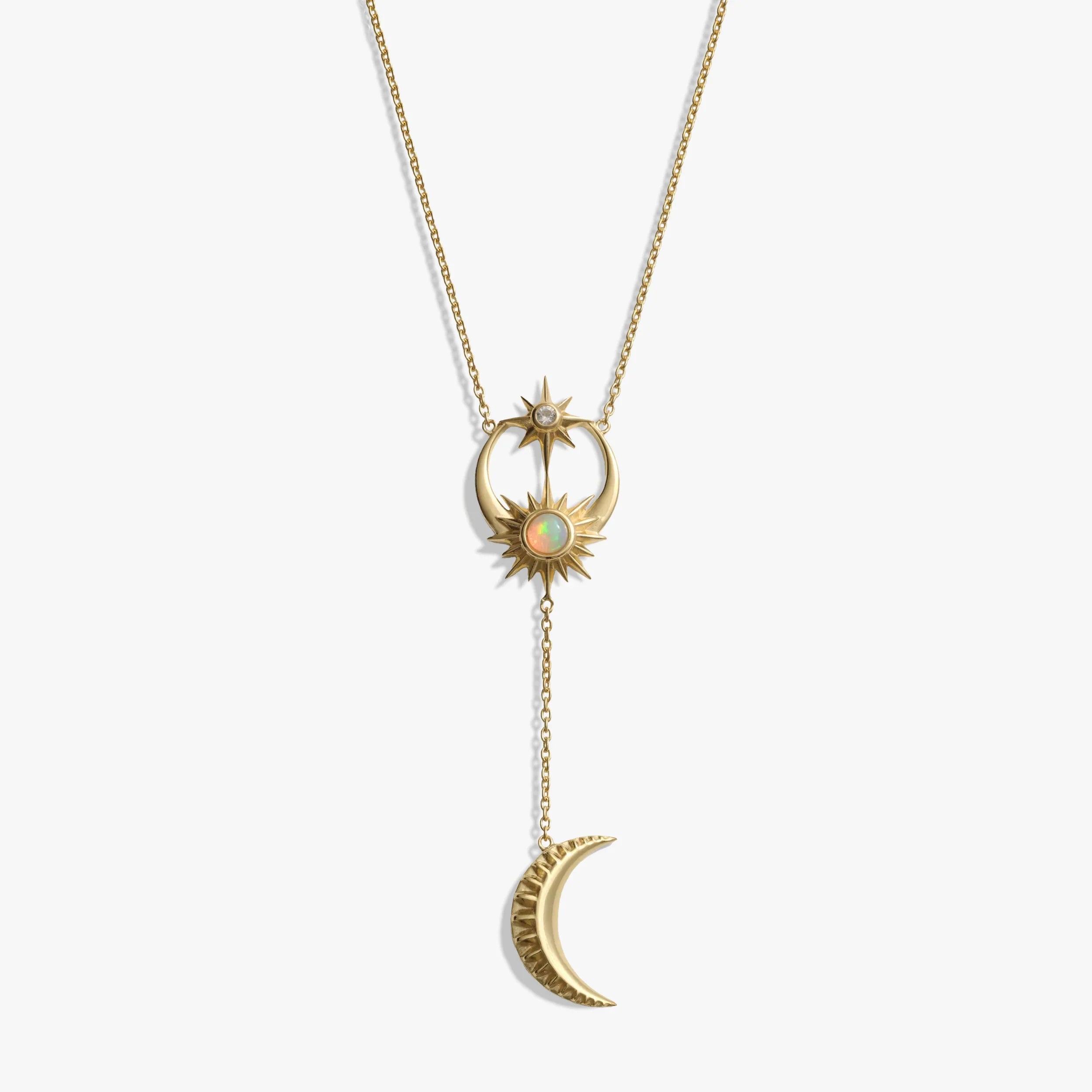 Sun / Moon & Stars Lariat Necklace