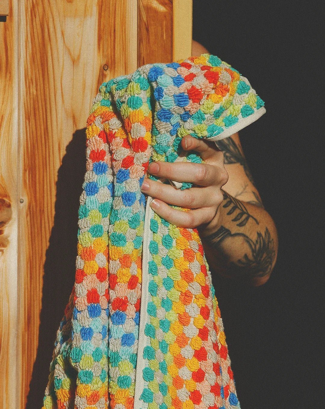 Bathing Culture Organic Cosmic Rainbow Towel (Vibrant)