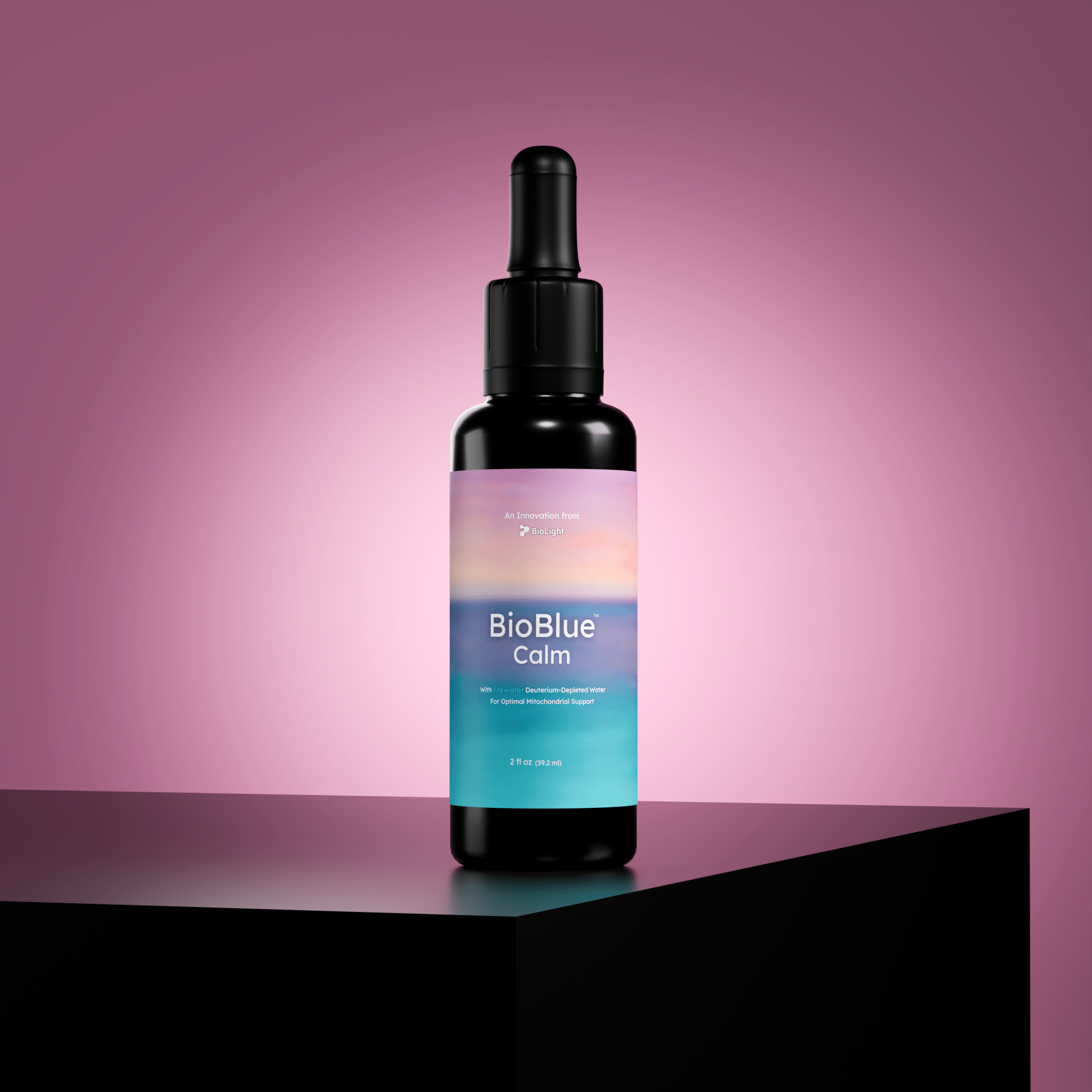 BioLight BioBlue Calm: Methylene Blue for Relaxation & Sleep w/ Litewater Deuterium - Depleted Water | Calming Herbal & Mineral Blend | 1% Solution, USP Grade