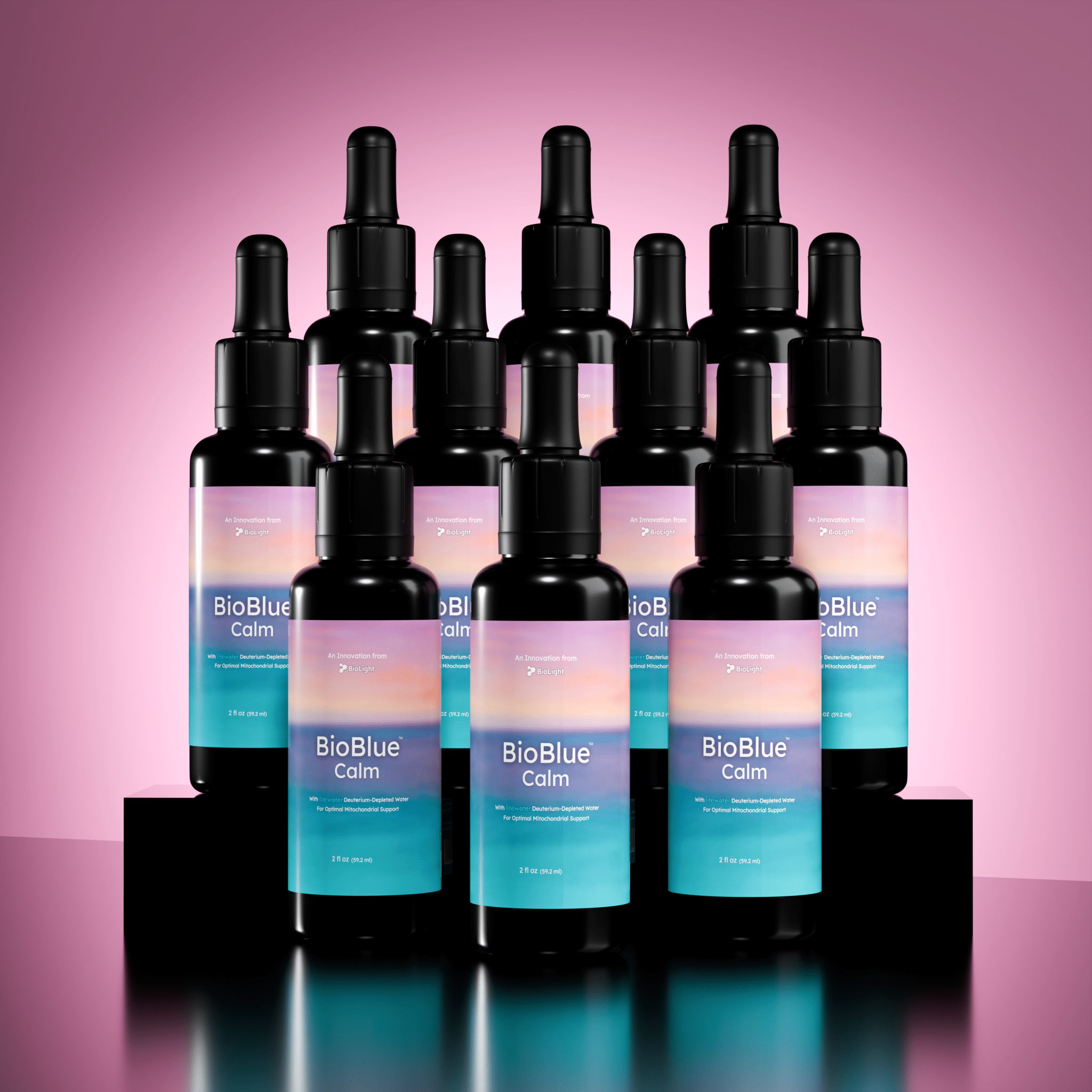 BioLight BioBlue Calm: Methylene Blue for Relaxation & Sleep w/ Litewater Deuterium - Depleted Water | Calming Herbal & Mineral Blend | 1% Solution, USP Grade