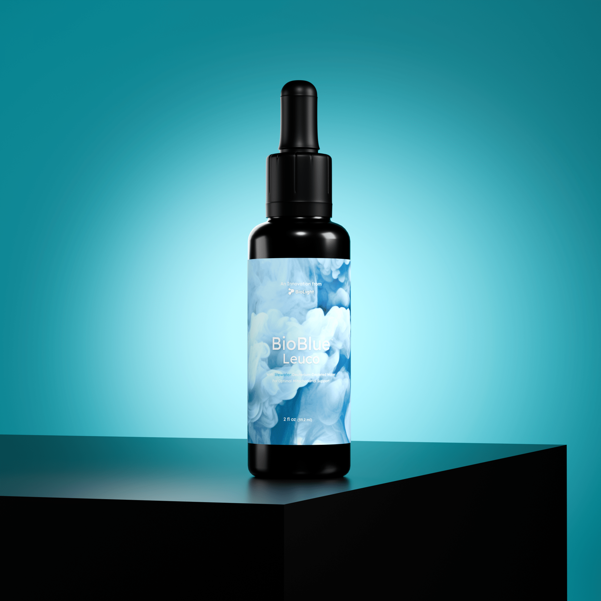 BioLight BioBlue Leuco: Rapidly - Absorbed Leucomethylene Blue w/ Litewater Deuterium - Depleted Water | Enhanced Brain & Mitochondrial Support | 1% Solution, USP Grade