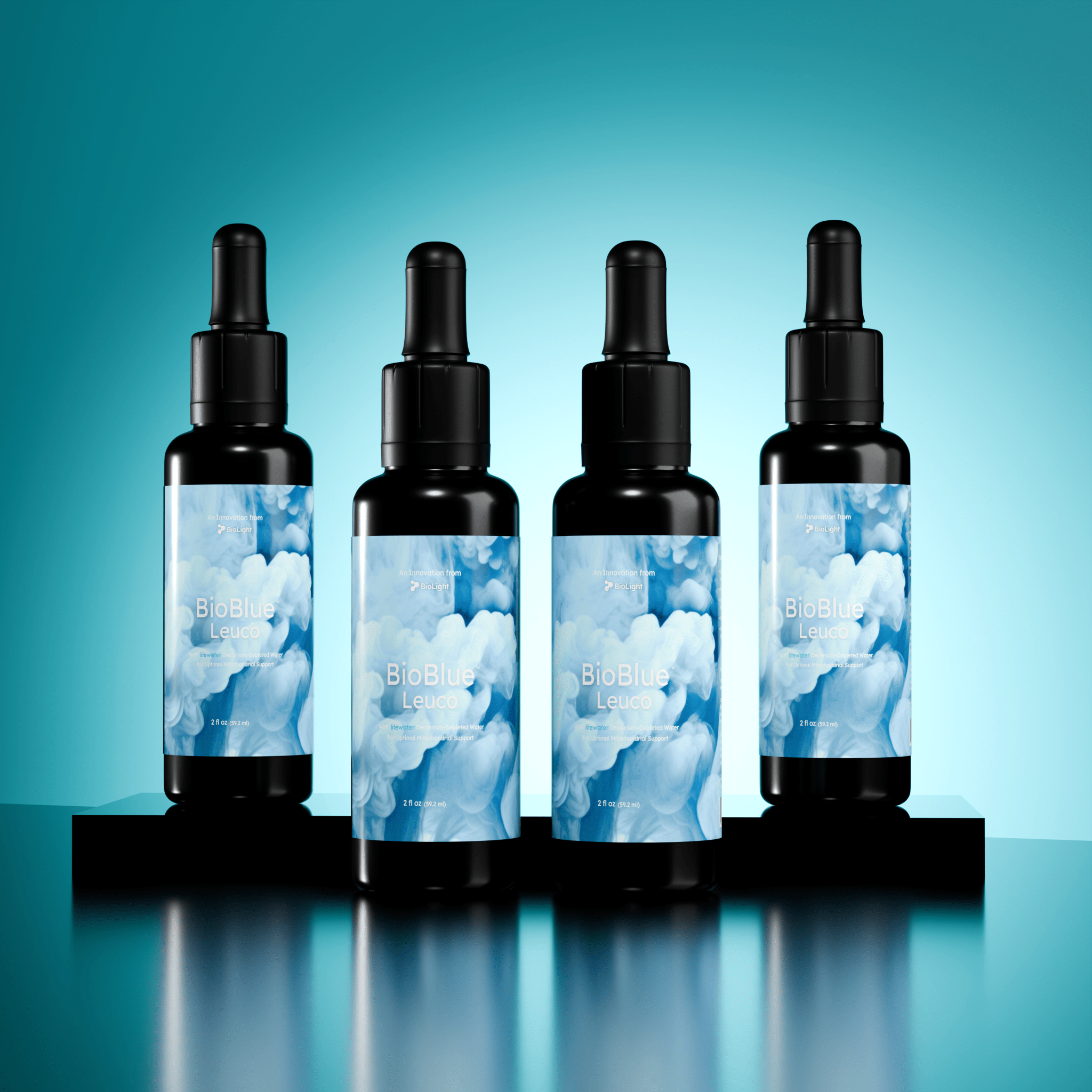 BioLight BioBlue Leuco: Rapidly - Absorbed Leucomethylene Blue w/ Litewater Deuterium - Depleted Water | Enhanced Brain & Mitochondrial Support | 1% Solution, USP Grade