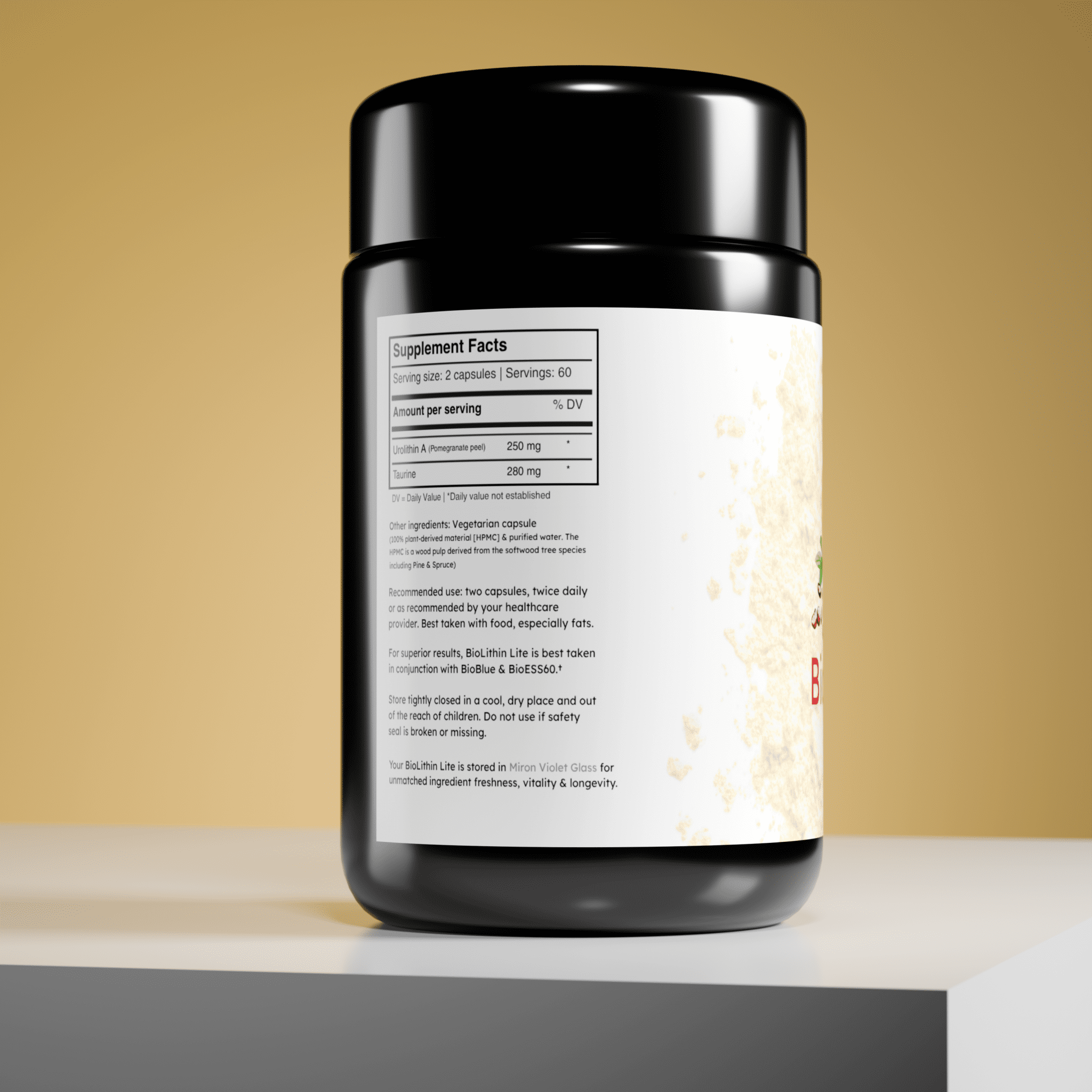 BioLight BioLithin Lite: Urolithin A + Taurine for Mitochondrial Recycling, Optimal Energy & Longevity Support