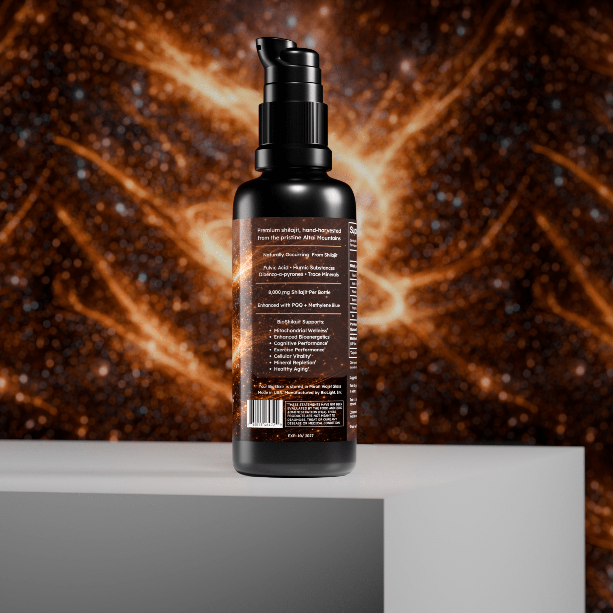 BioLight BioShilajit | Premium Liquid Shilajit + PQQ + Methylene Blue for Mitochondrial Support & Cellular Energy