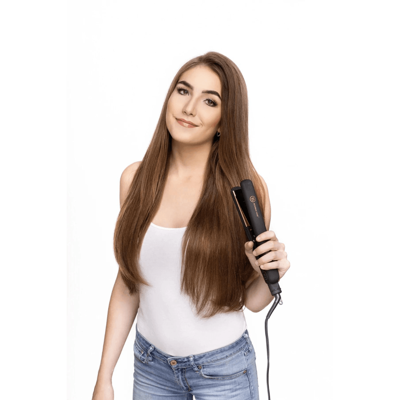 BOMBAY HAIR Rose Gold Flat Iron (1")