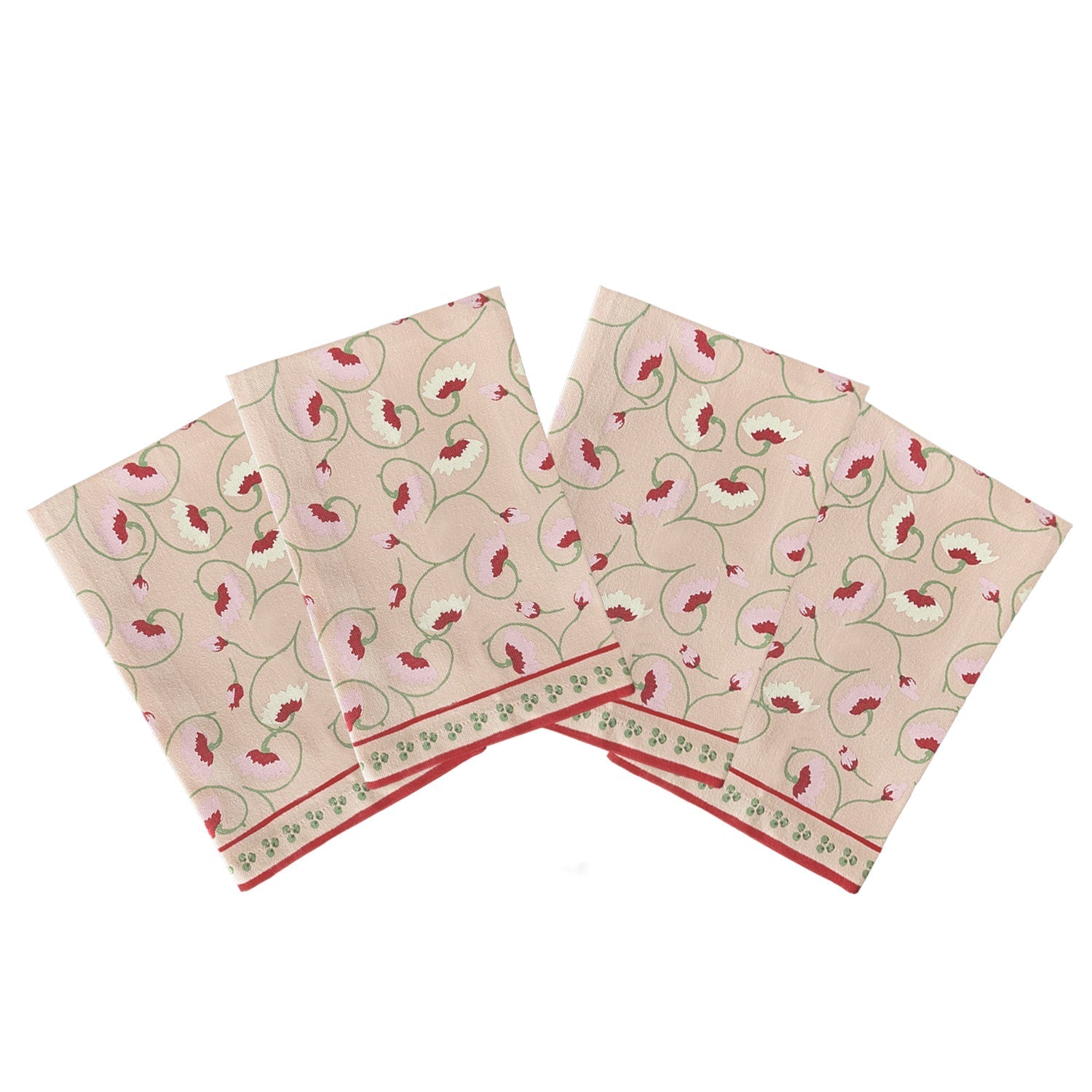 Casa Stilo La Leccia Napkin (Set of 4) in Light Pink