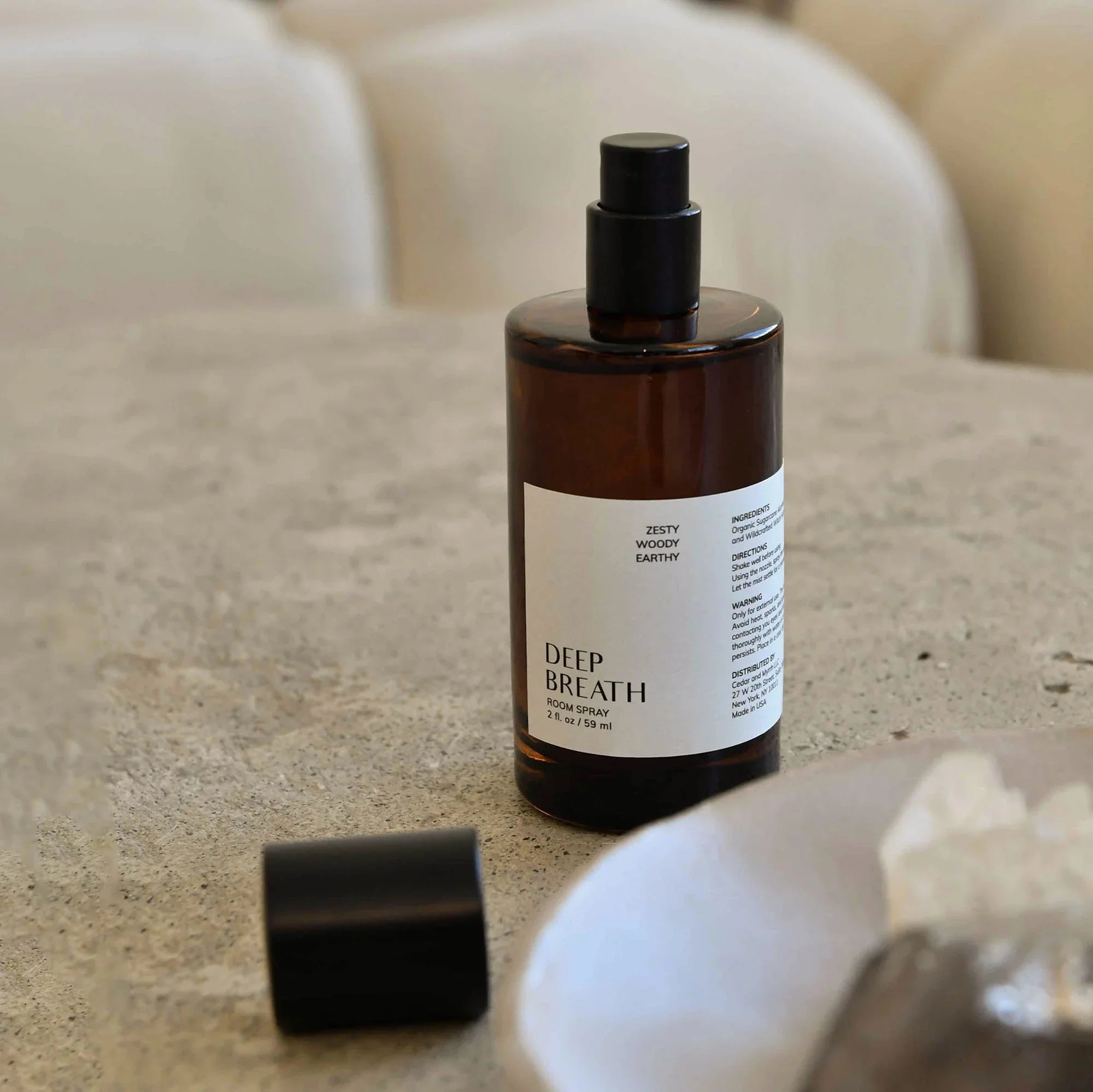 CEDAR AND MYRRH Deep Breath Wellness Room Spray – Zesty · Woody · Earthy