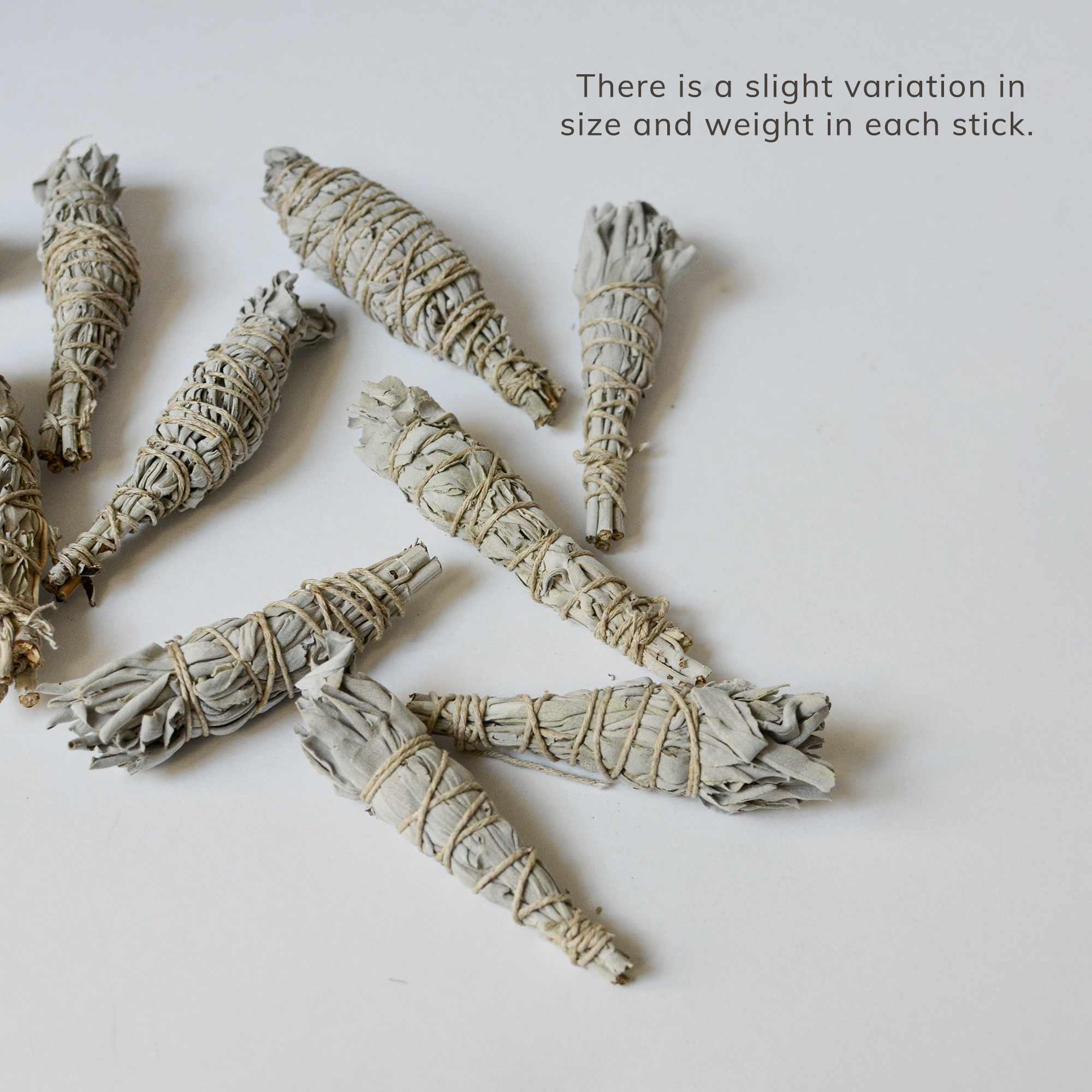 CEDAR AND MYRRH Organic White Sage Smudge Stick - Mini