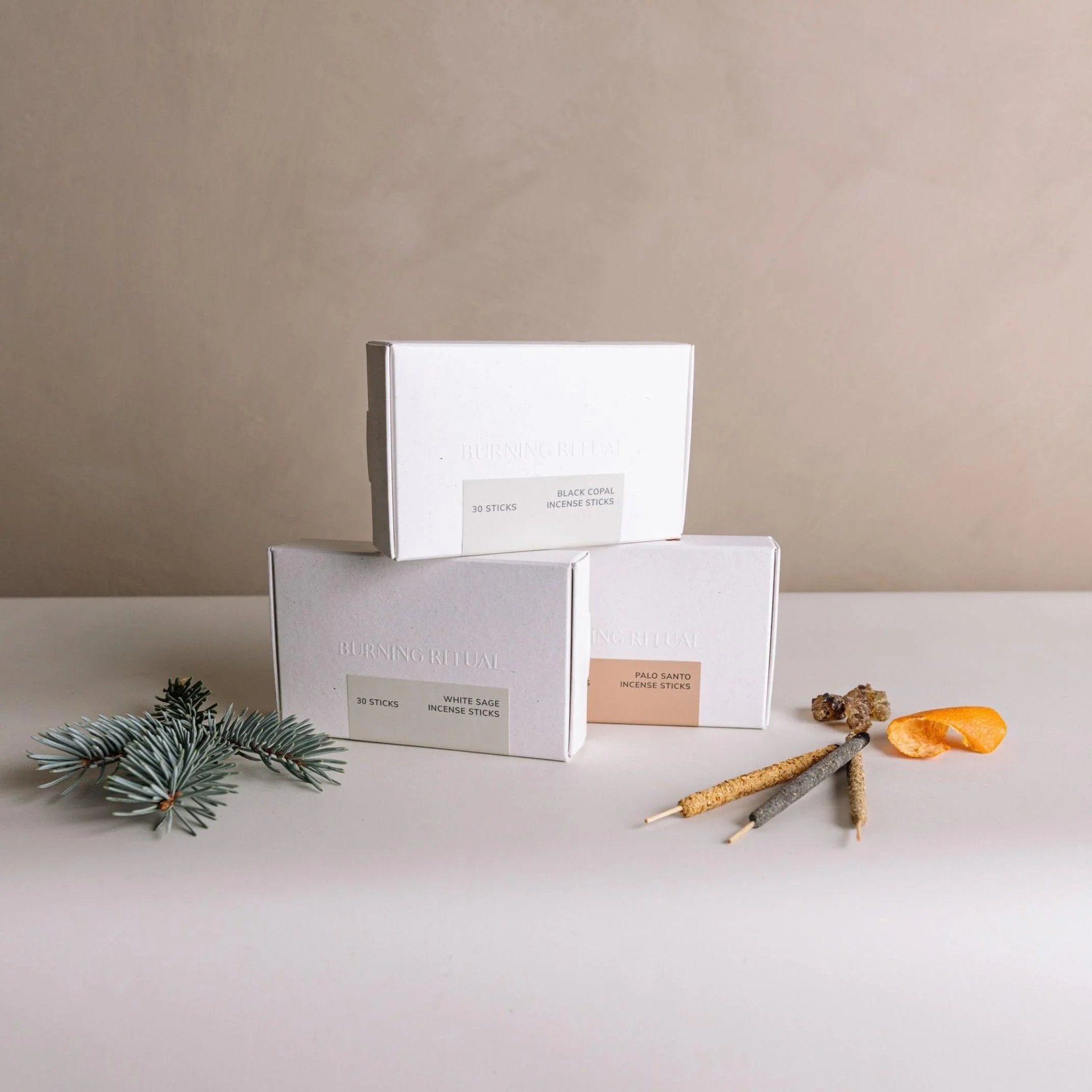 CEDAR AND MYRRH White Sage Incense Sticks – 30 Mini Hand - Rolled Sticks from Peru (4.2")
