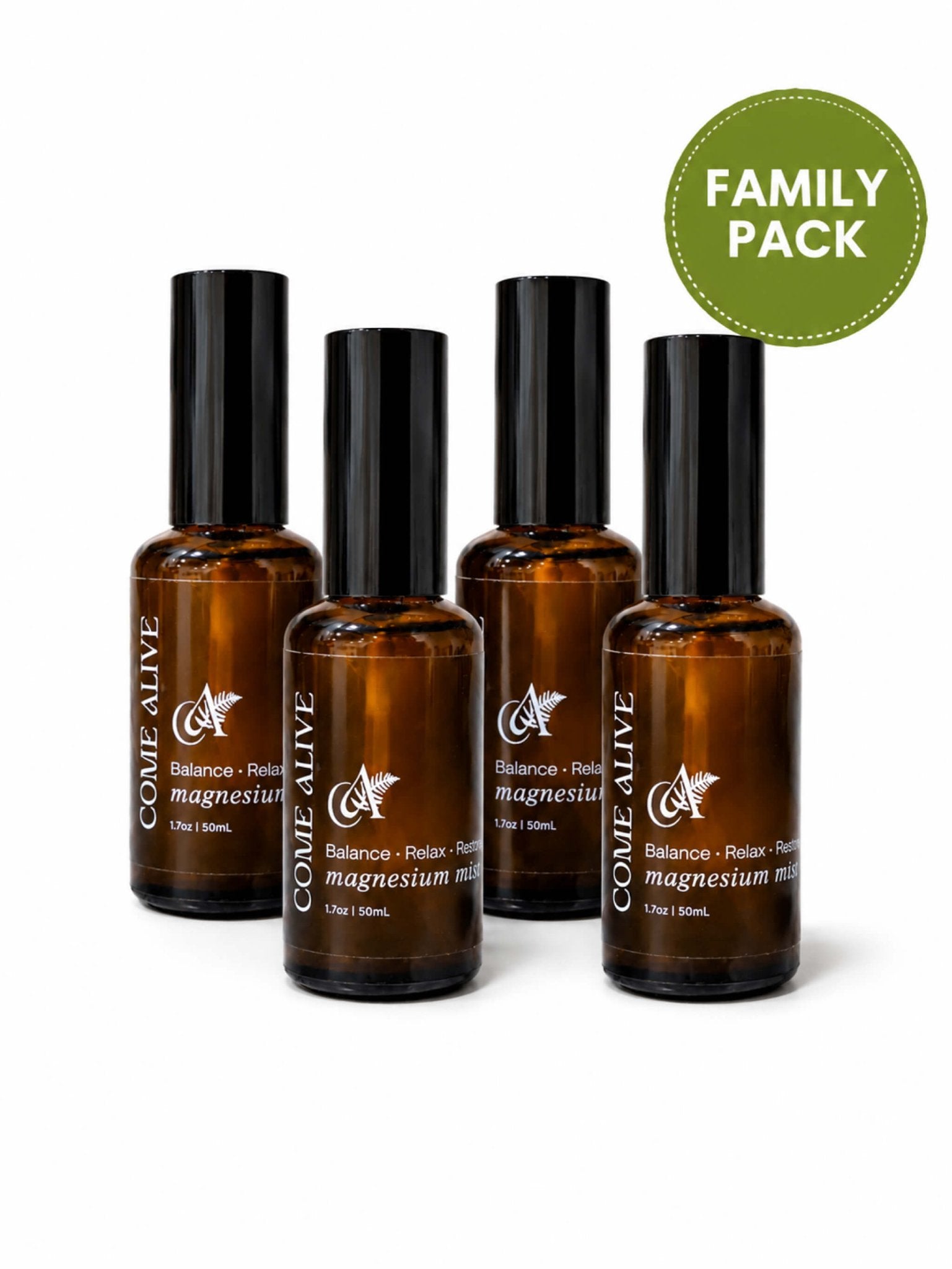 Come Alive Herbals Magnesium Mist Ritual Dose — 30 Day Magnesium Spray for Sleep, Stress & Recovery
