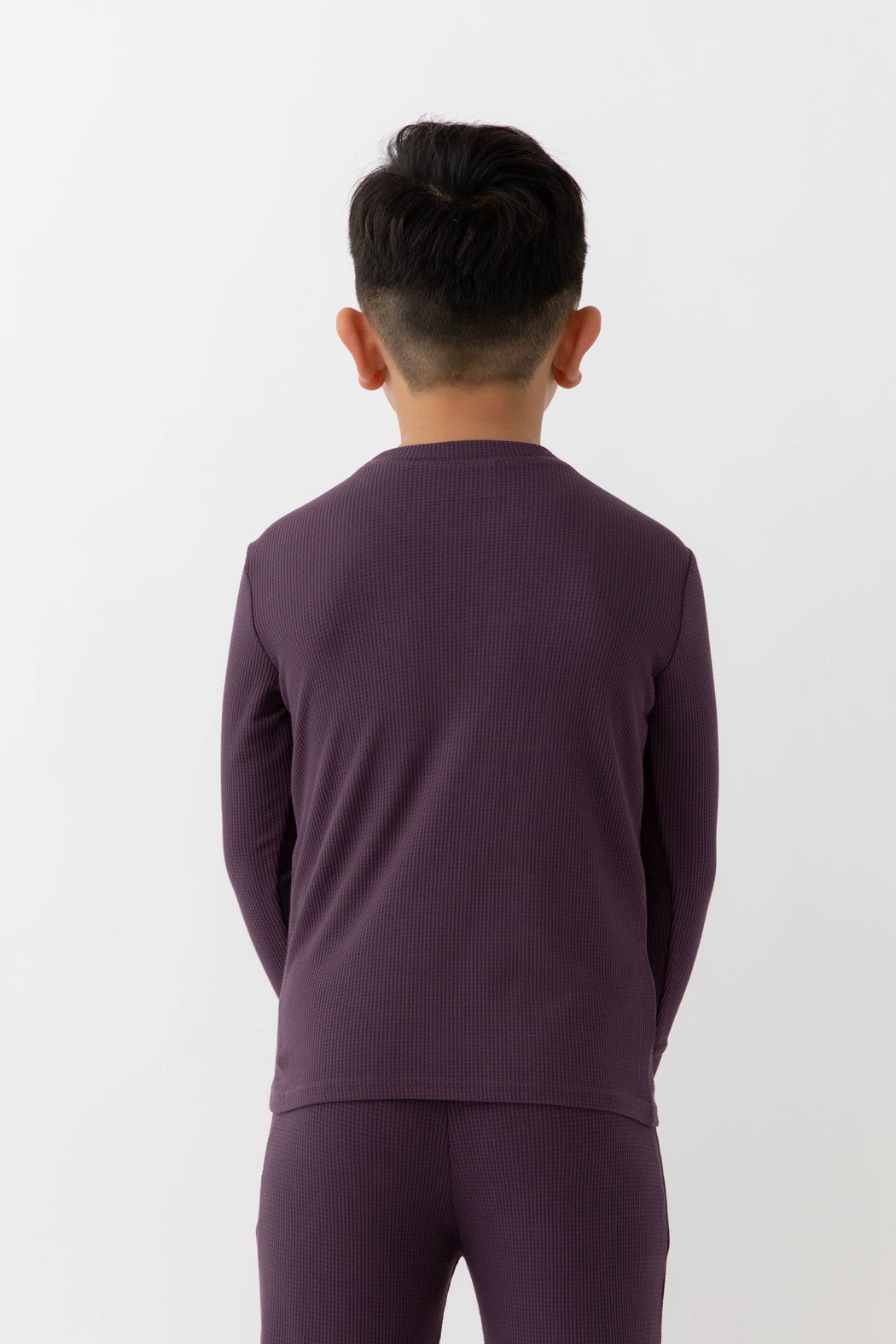 Cozy Earth Children's Bamboo Waffle Knit Base Layer Long Sleeve