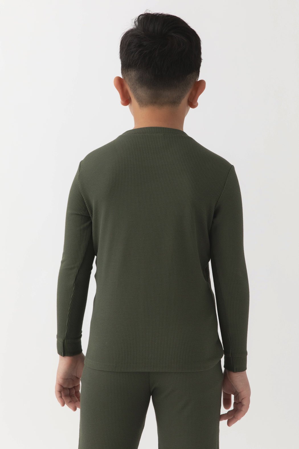 Cozy Earth Children's Bamboo Waffle Knit Base Layer Long Sleeve