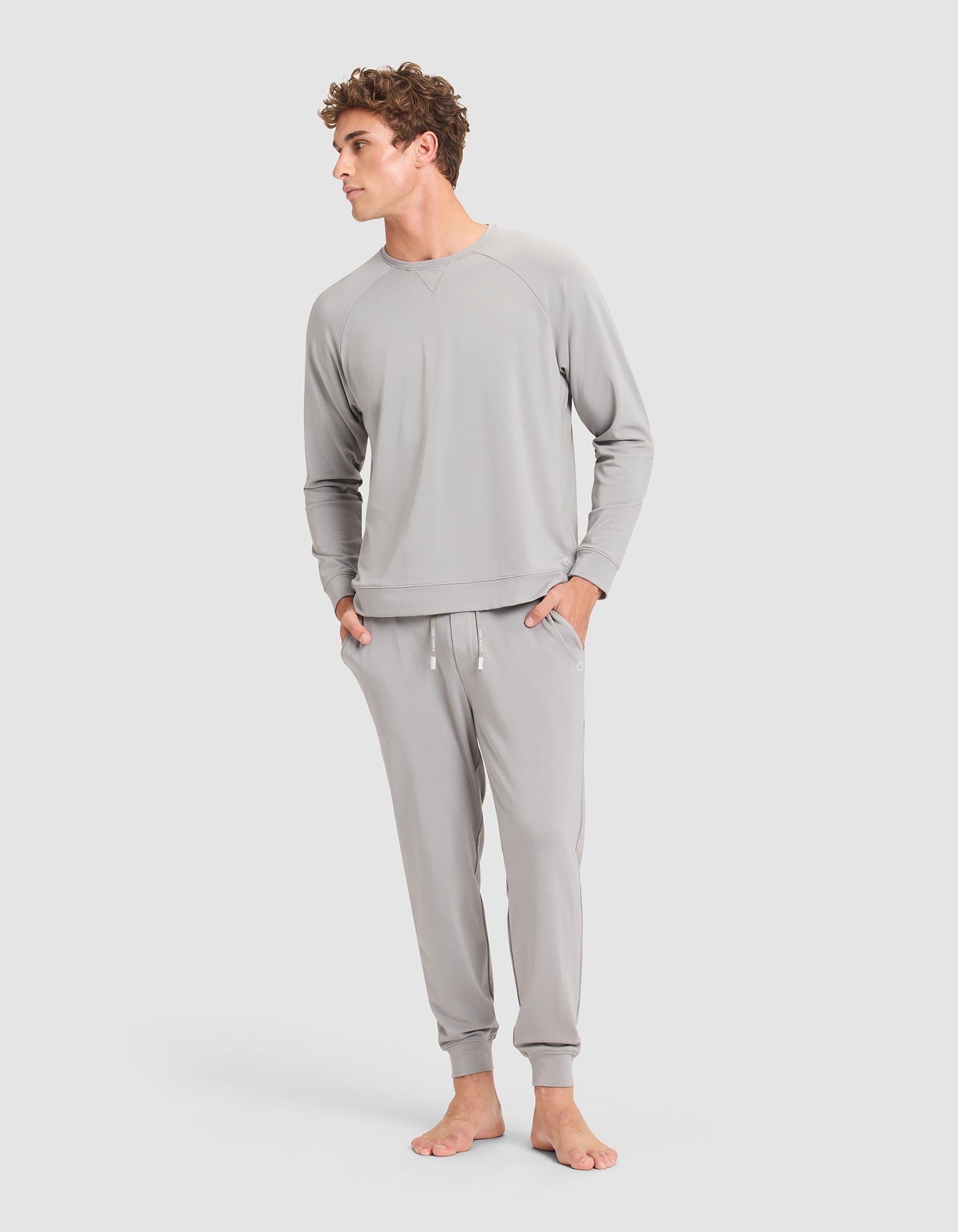 Cozy Earth Men's Brushed Bamboo Jogger Set