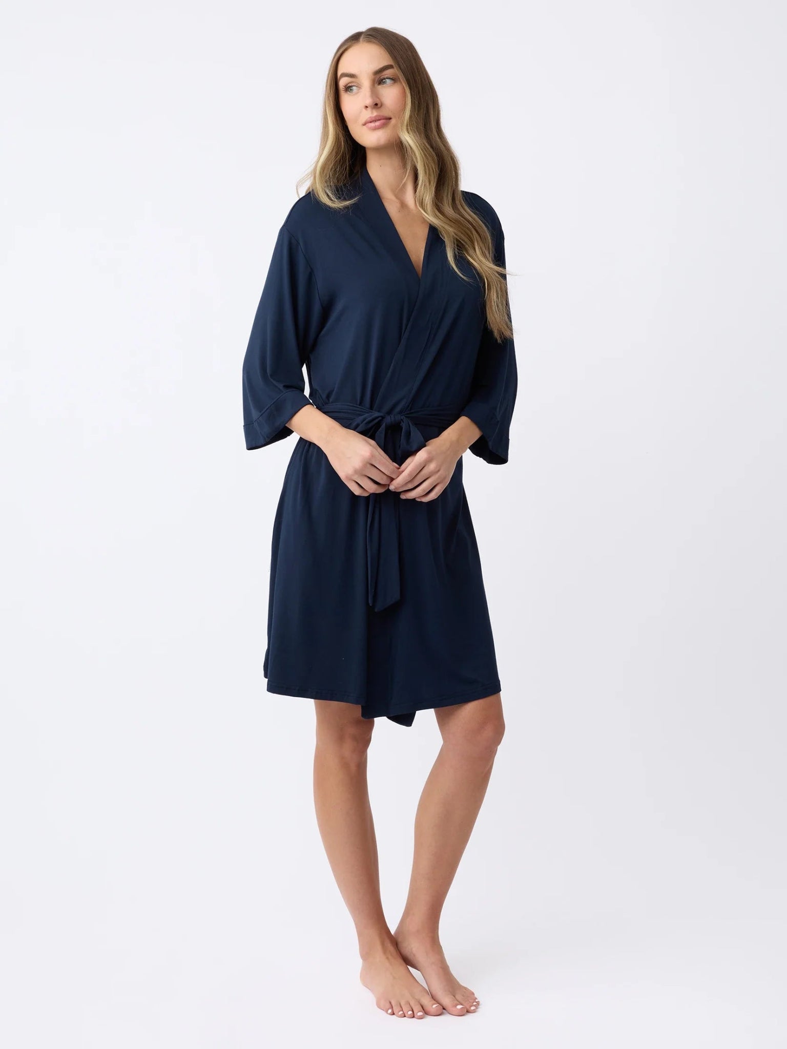 Cozy Earth Women's Bamboo Stretch - Knit Kimono Robe