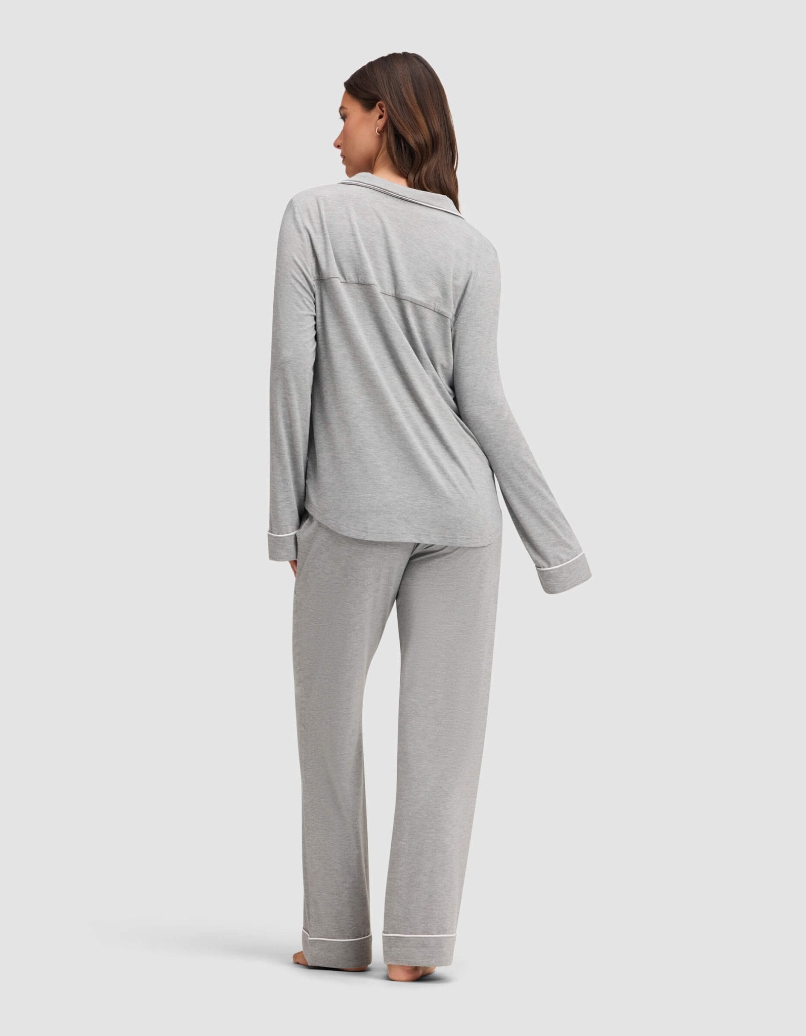 Cozy Earth Women's Bamboo Stretch - Knit Long Sleeve Pajama Set