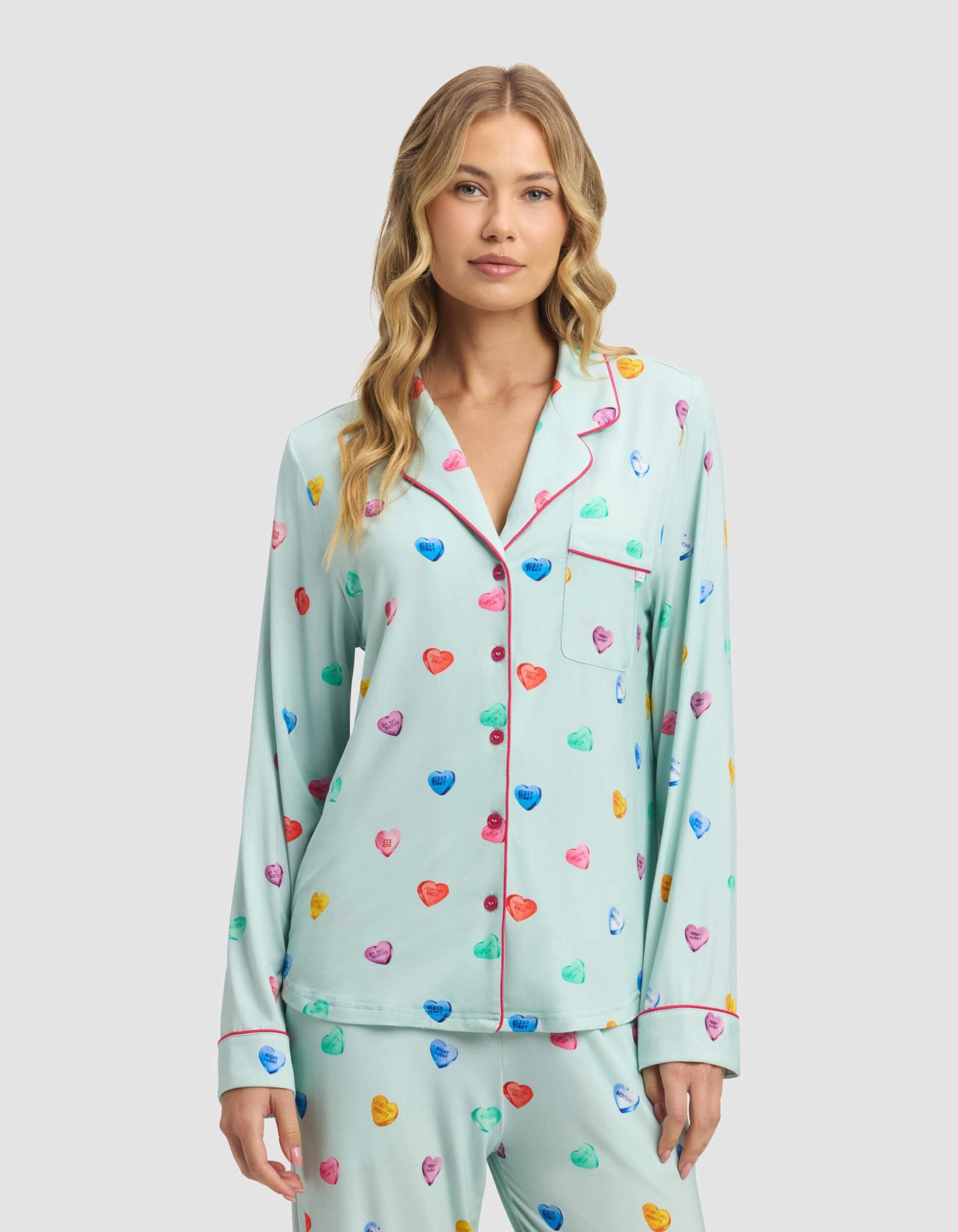 Cozy Earth Women's Bamboo Stretch - Knit Long Sleeve Pajama Set