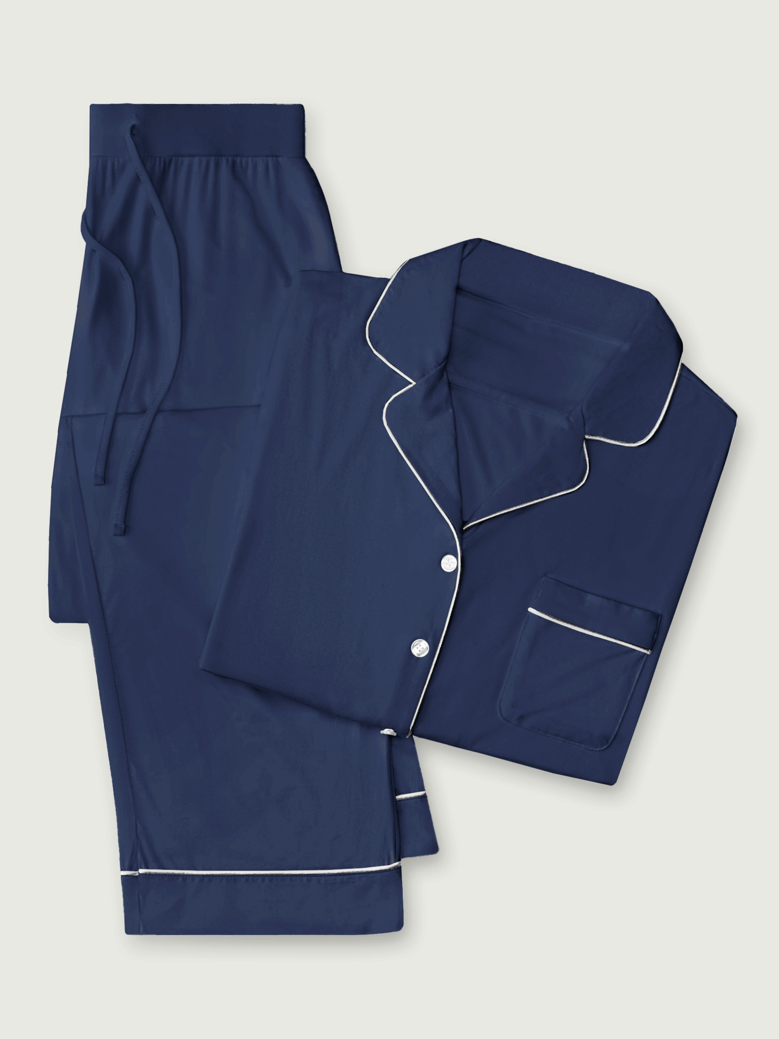 Cozy Earth Women's Bamboo Stretch - Knit Long Sleeve Pajama Set PETITE - Last Chance