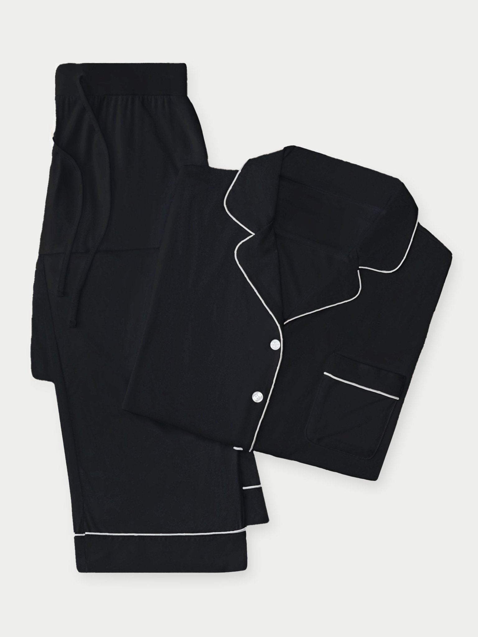 Cozy Earth Women's Bamboo Stretch - Knit Long Sleeve Pajama Set PETITE - Last Chance