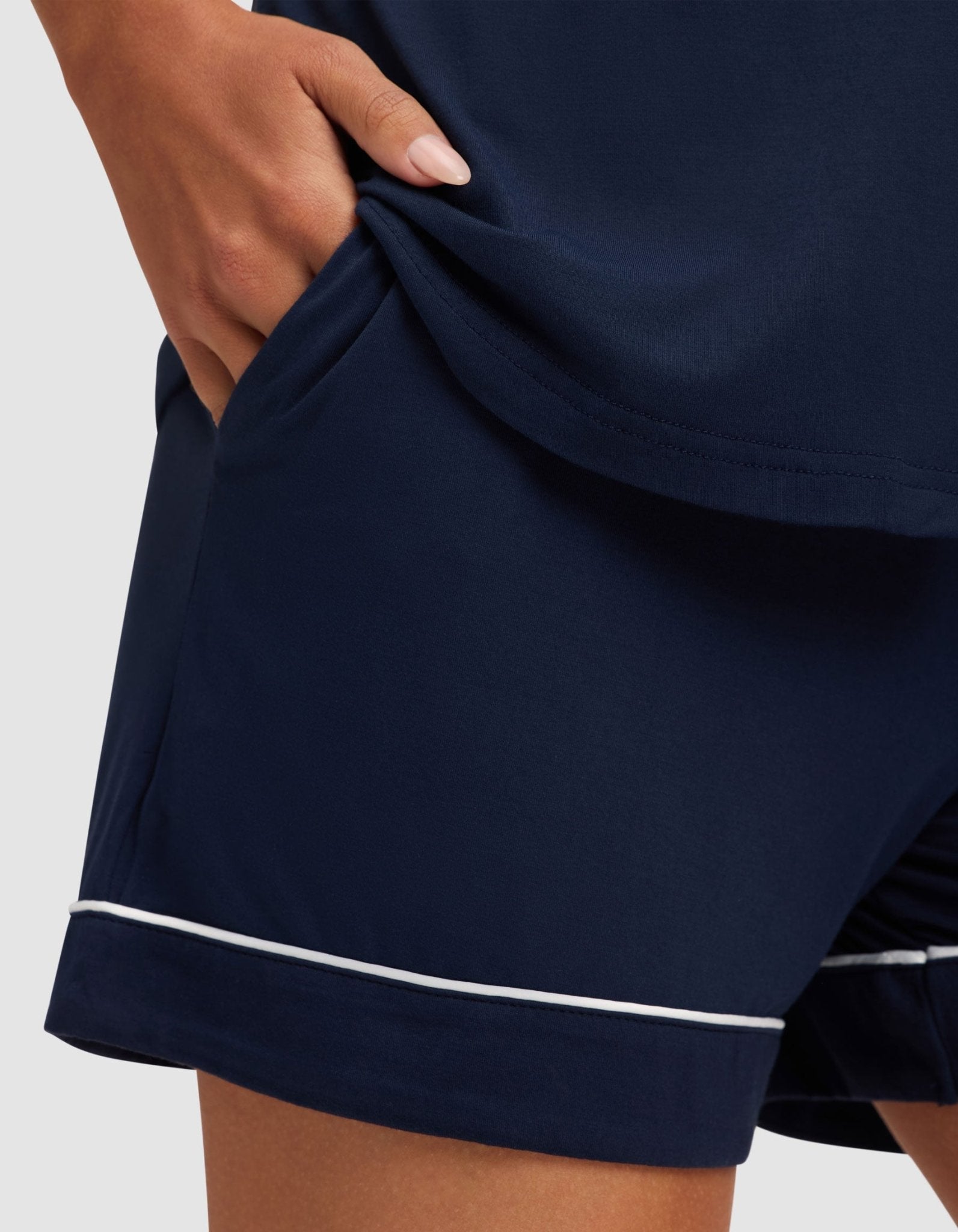 Cozy Earth Women's Bamboo Stretch - Knit Short Sleeve Pajama Set