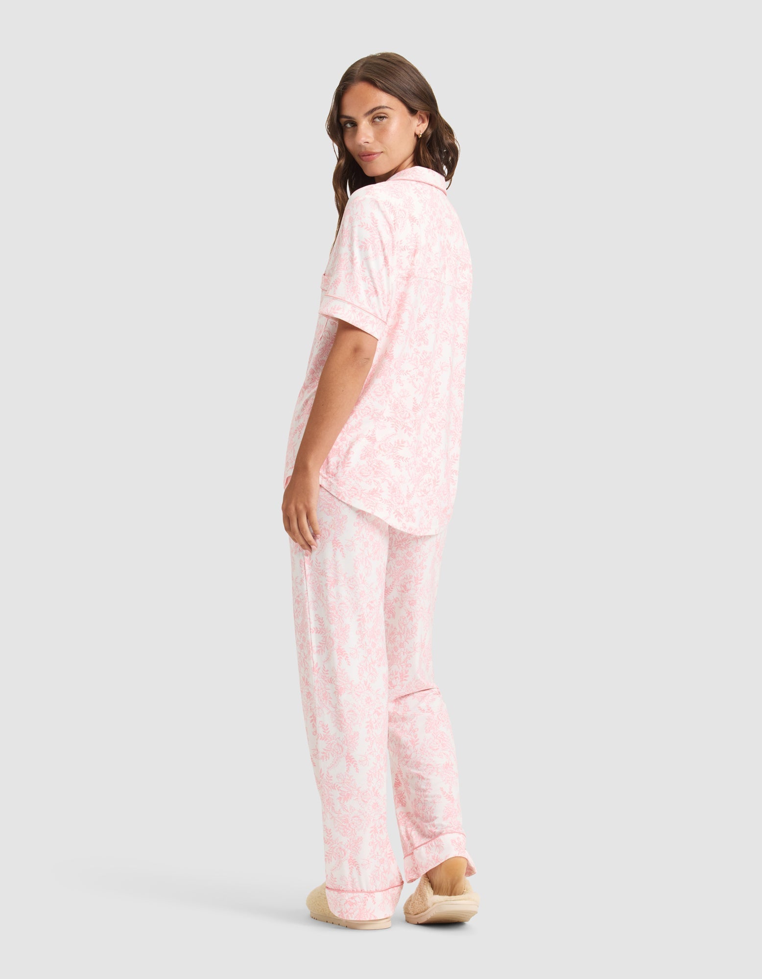 Cozy Earth Women's Bamboo Stretch - Knit Short Sleeve & Pant Pajama Set