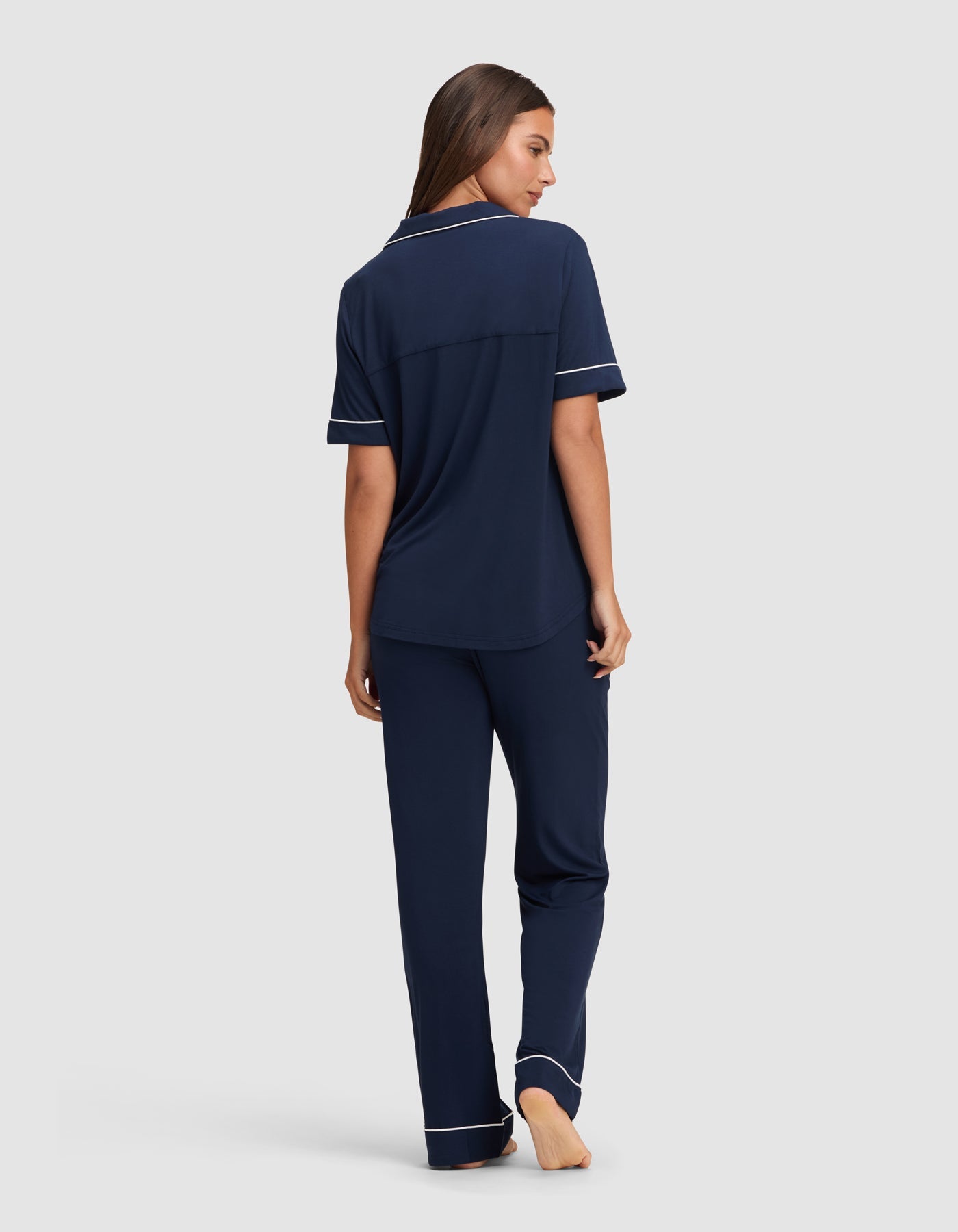 Cozy Earth Women's Bamboo Stretch - Knit Short Sleeve & Pant Pajama Set