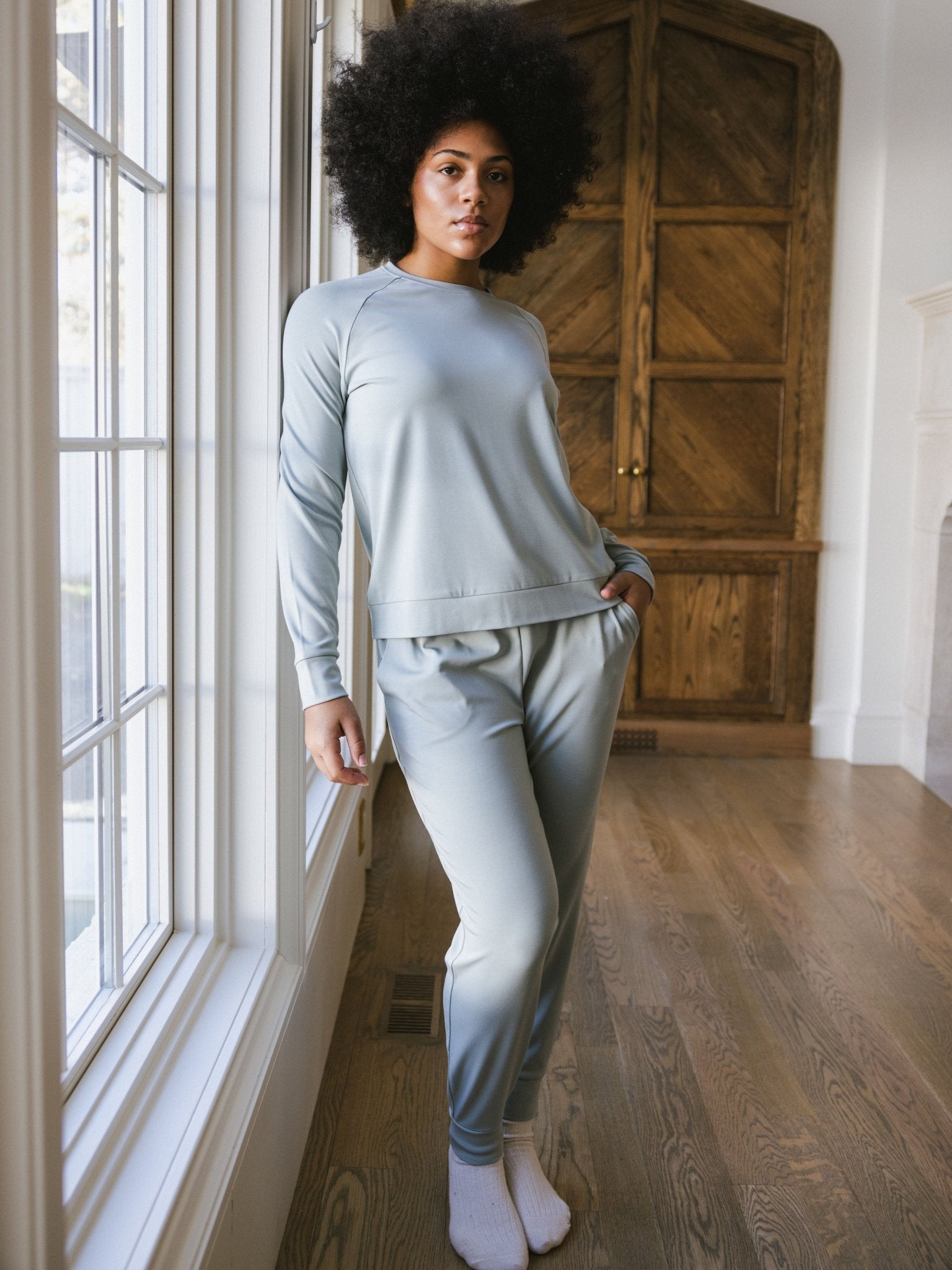 Cozy Earth Women's Brushed Bamboo Jogger Set