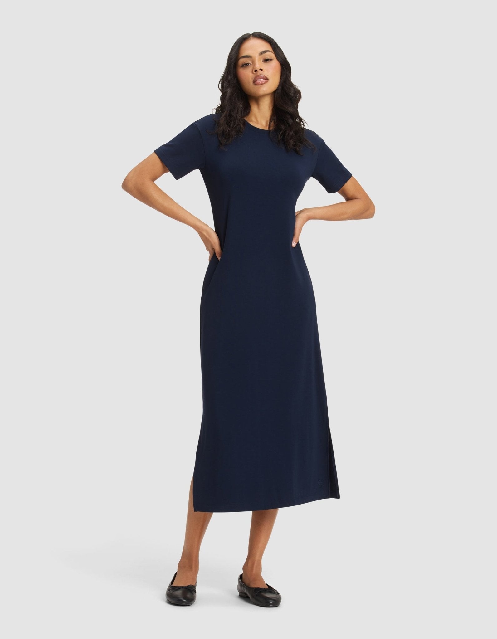 Cozy Earth Women's Brushed Bamboo Midi Dress