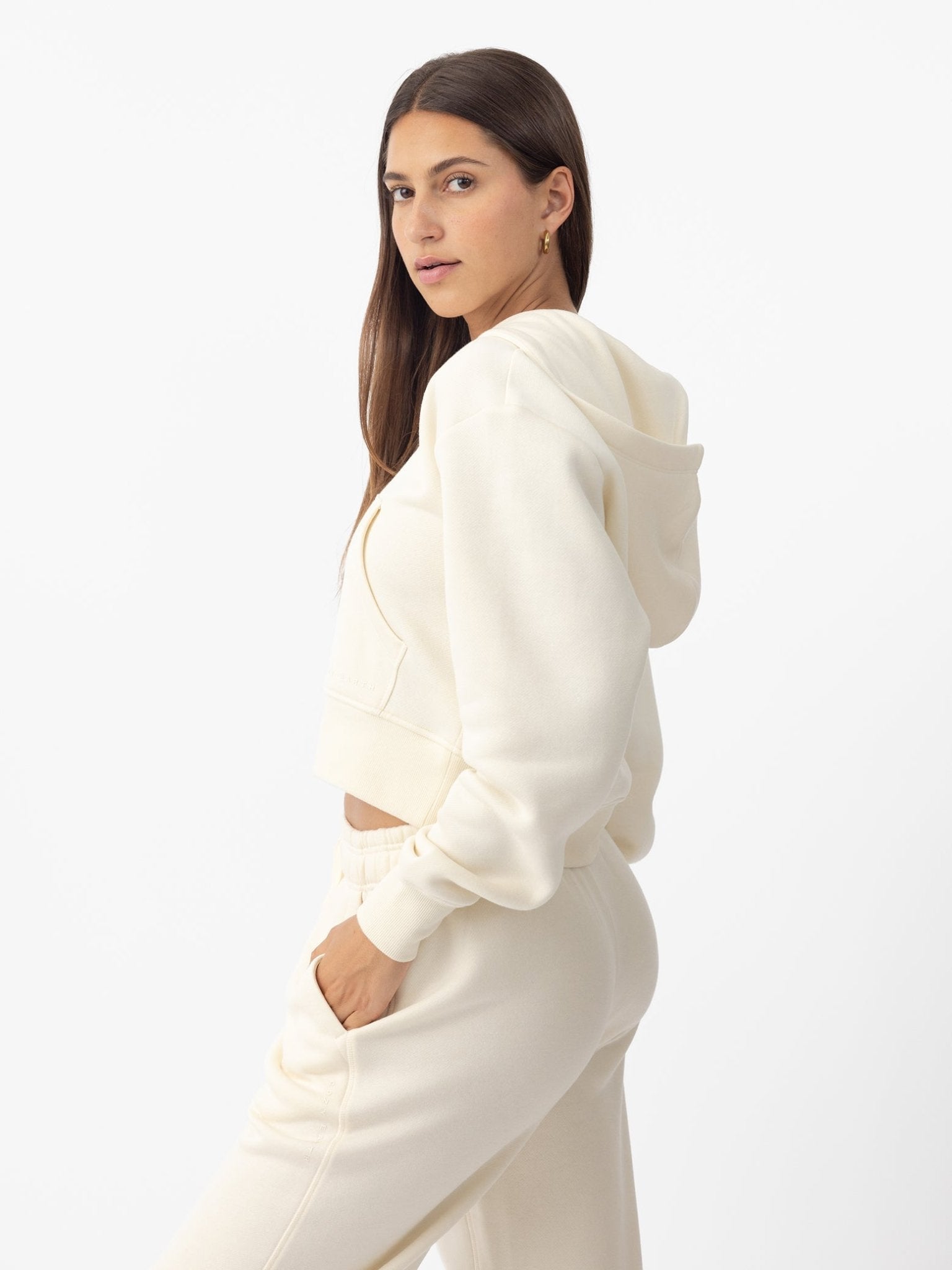 Cozy Earth Women's CityScape Cropped Full Zip