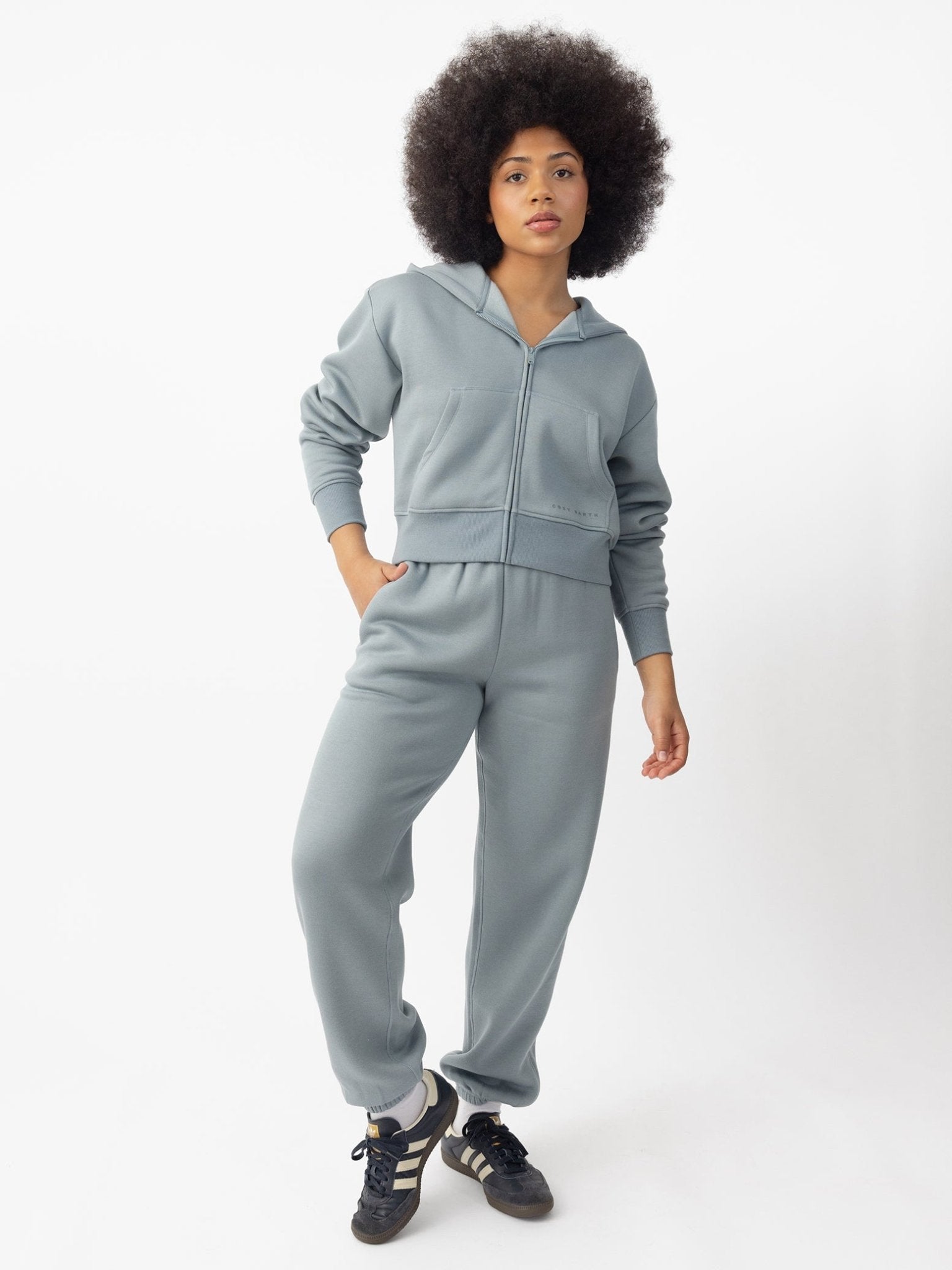 Cozy Earth Women's CityScape Cropped Full Zip