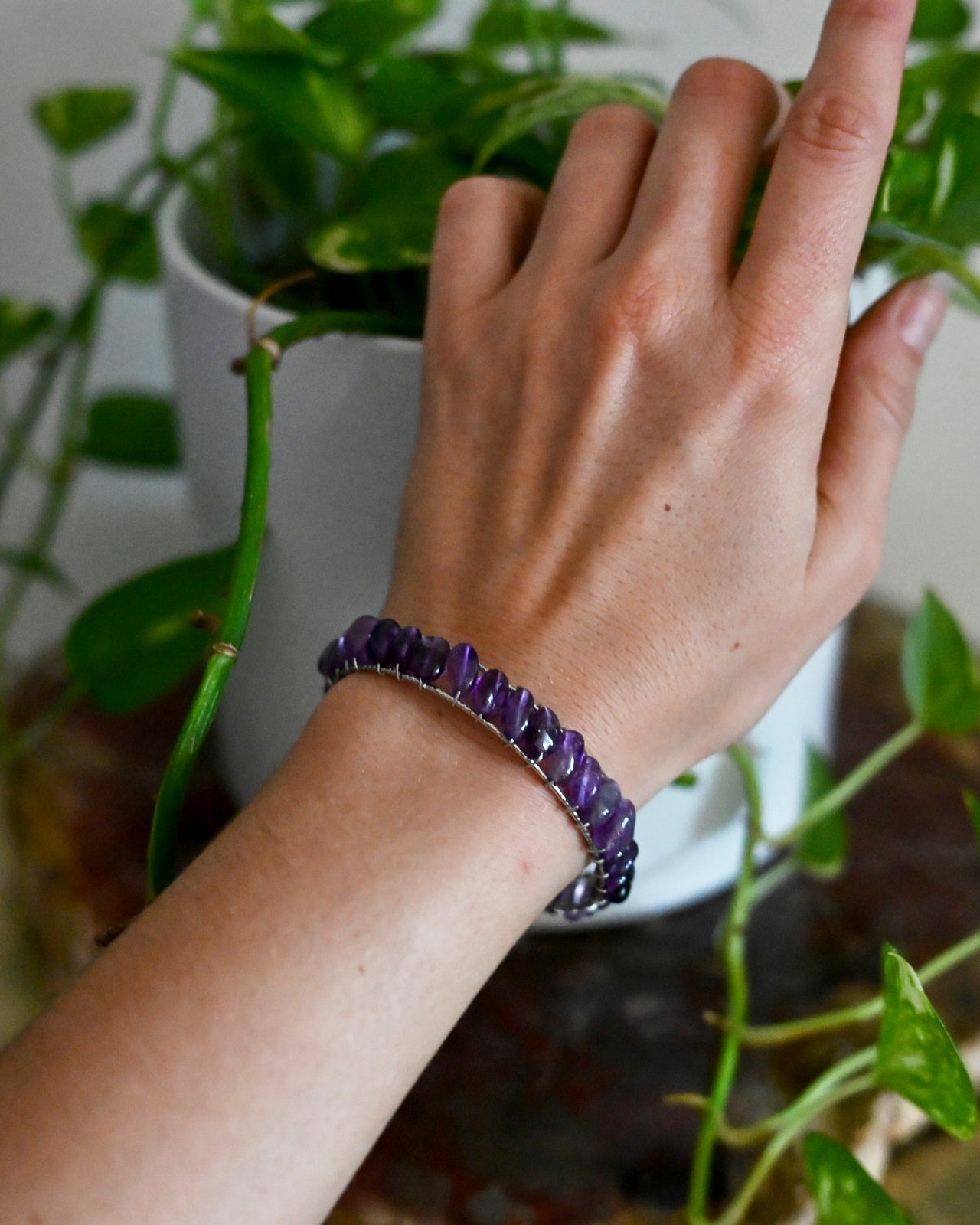 CRYSTALS.COM Amethyst Bangle