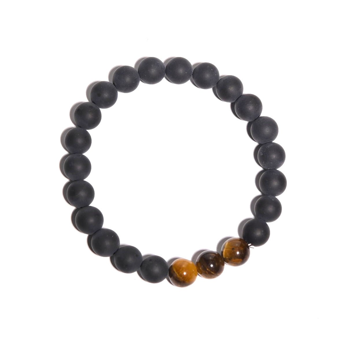 CRYSTALS.COM Black Onyx / Tiger's Eye Bracelet - PROTECT + MANIFEST