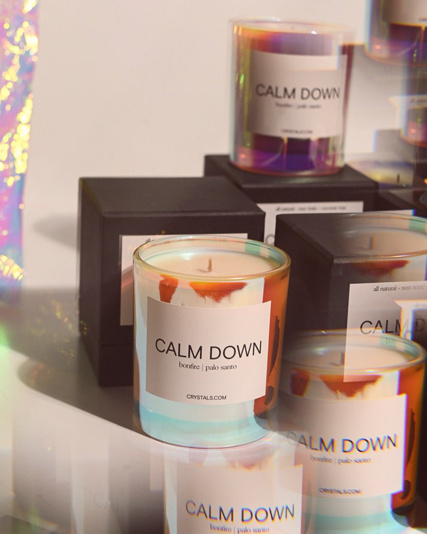 CRYSTALS.COM CALM DOWN Candle