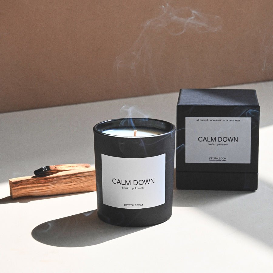CRYSTALS.COM CALM DOWN Candle