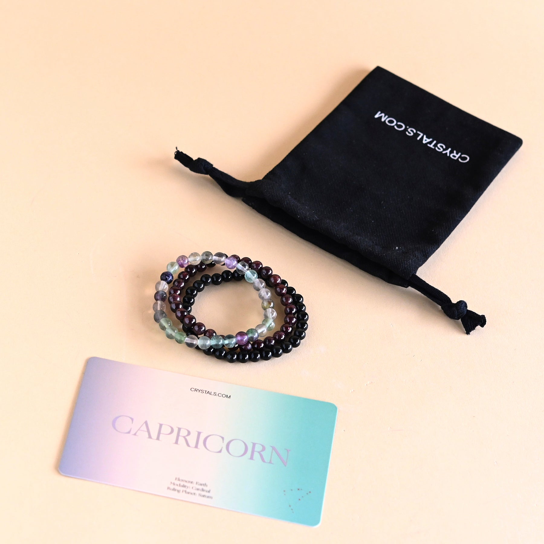 CRYSTALS.COM Capricorn Bracelet Trio