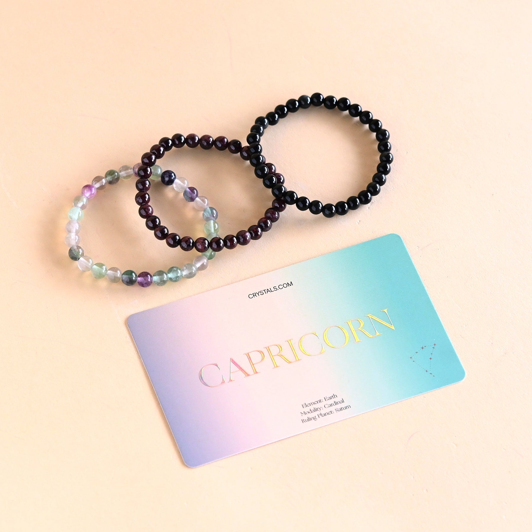 CRYSTALS.COM Capricorn Bracelet Trio